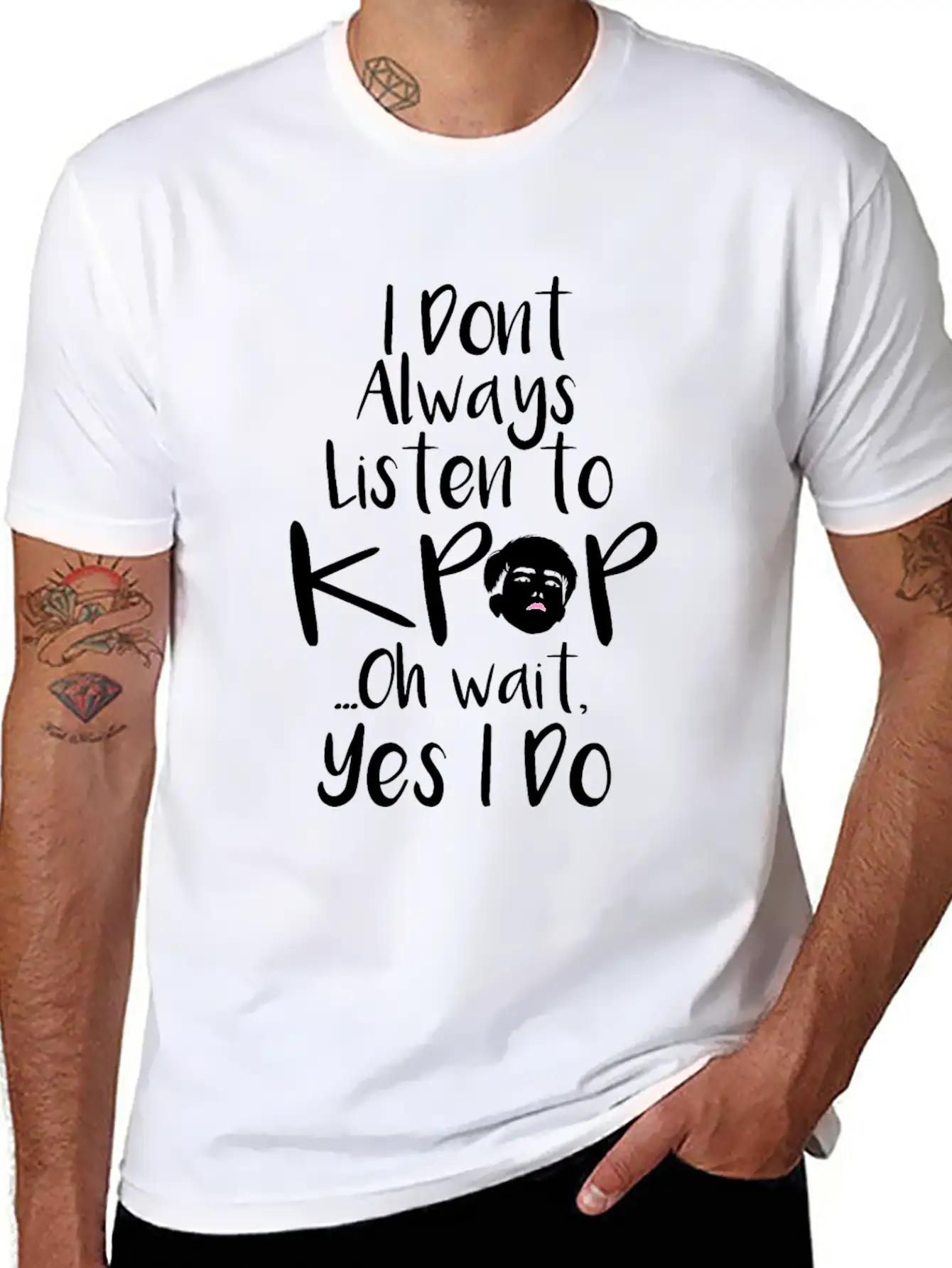 KPop K-pop Saying Unisex Casual T-Shirt – Clean Design For Daily Comfort