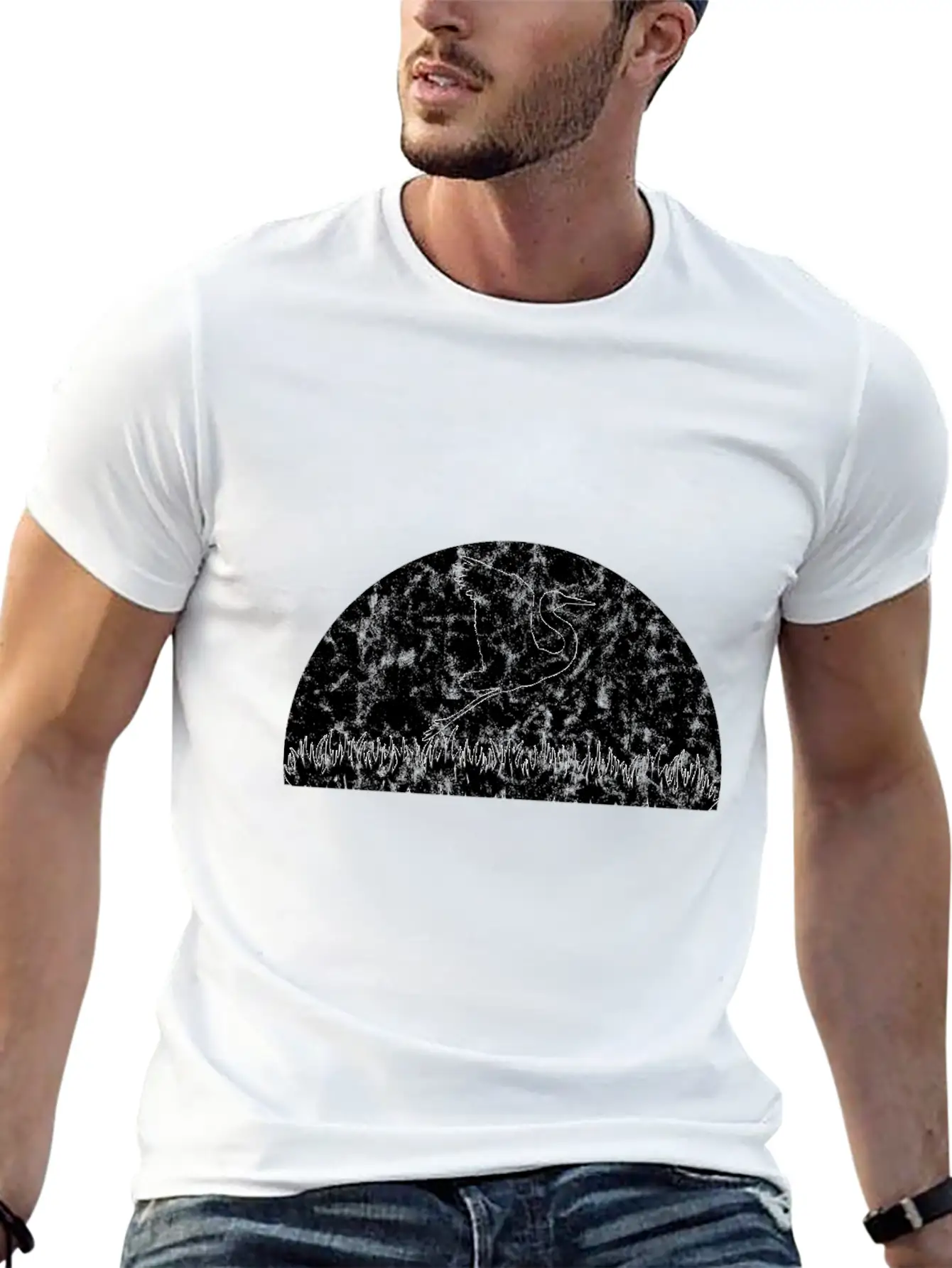 Kranich Japan Heron Herons Comfortable Minimalist Graphic Tee – Summer Style Essential