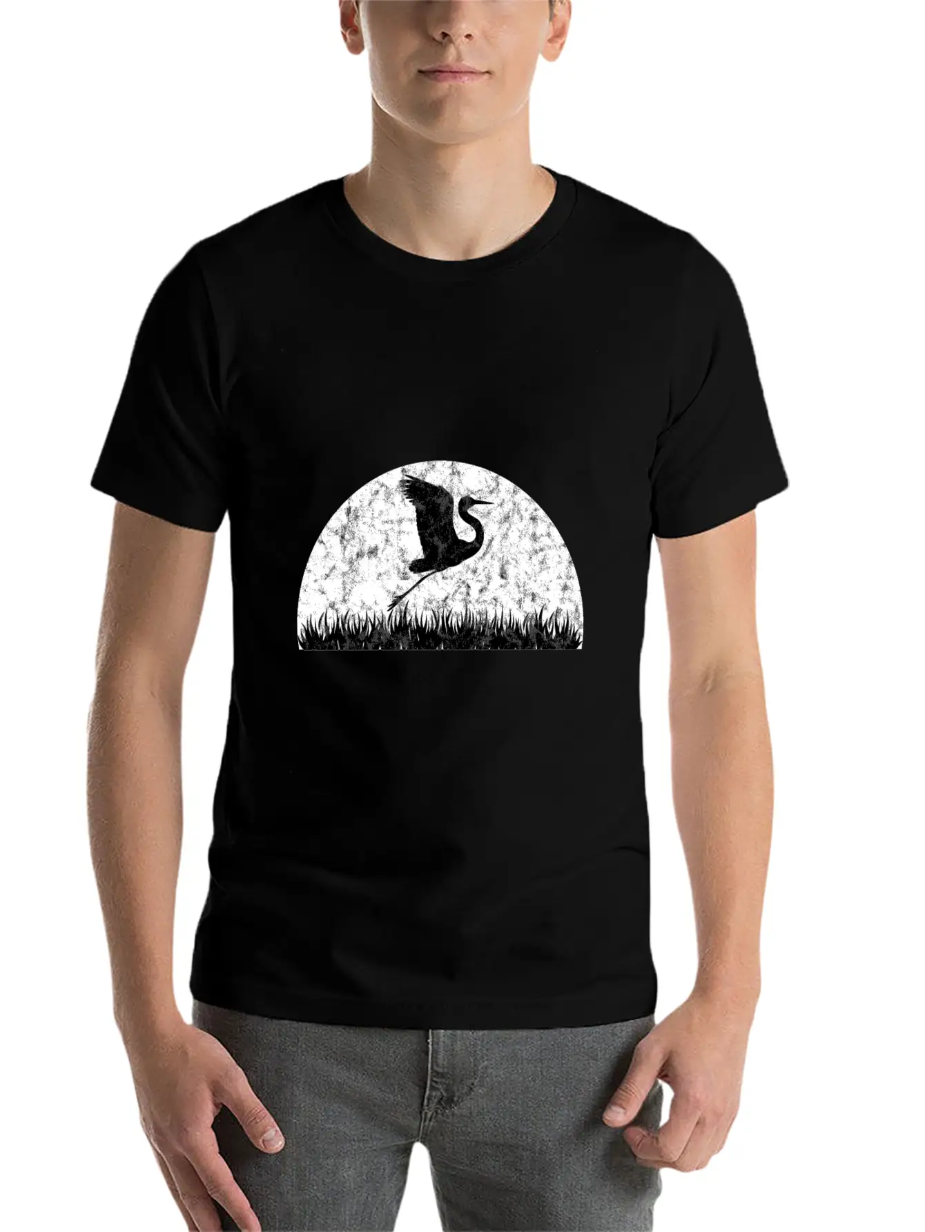 Kranich Japan Heron Herons Comfortable Minimalist Graphic Tee – Summer Style Essential
