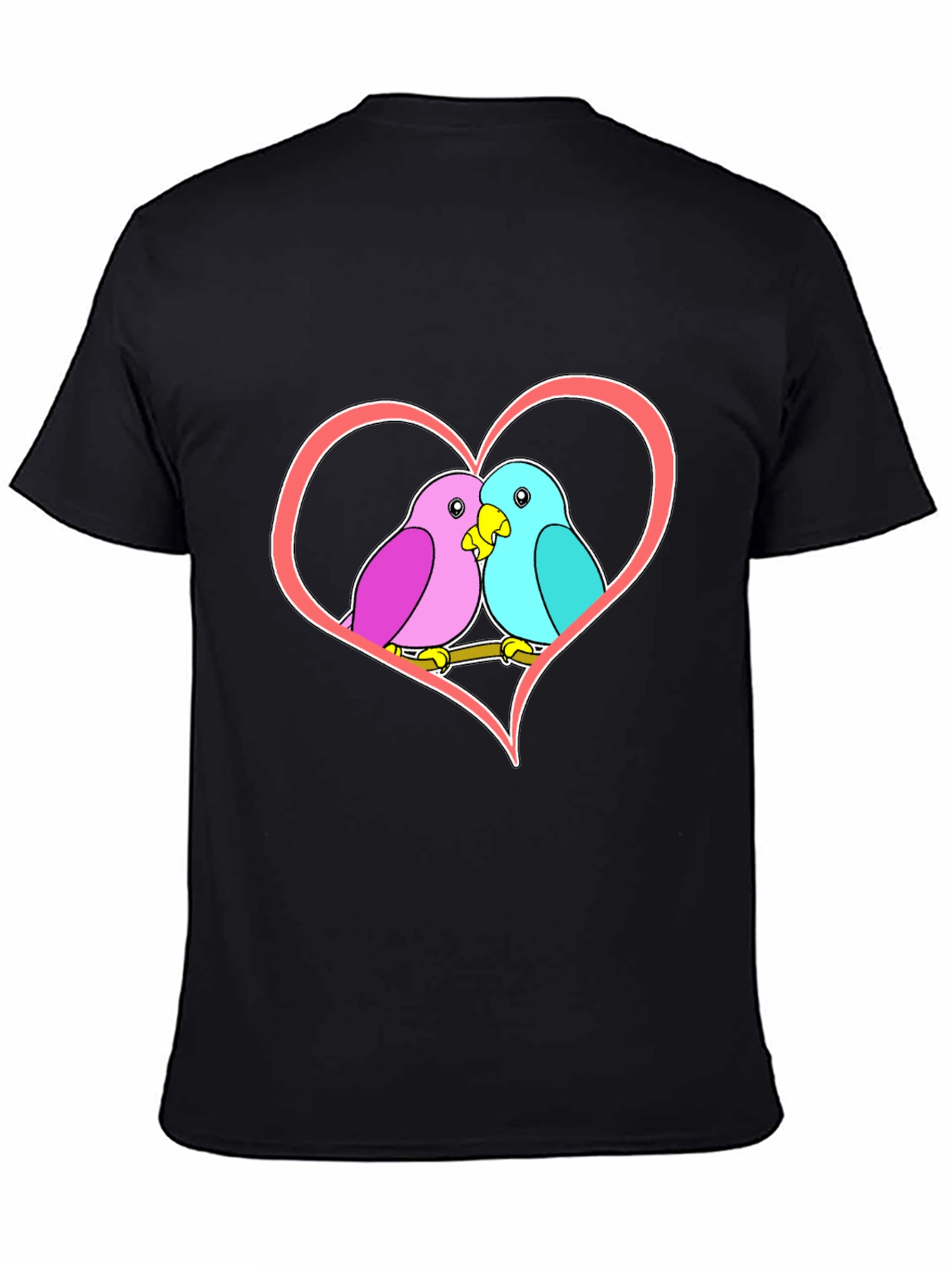 Love Birds Heart Graphic T-Shirt
