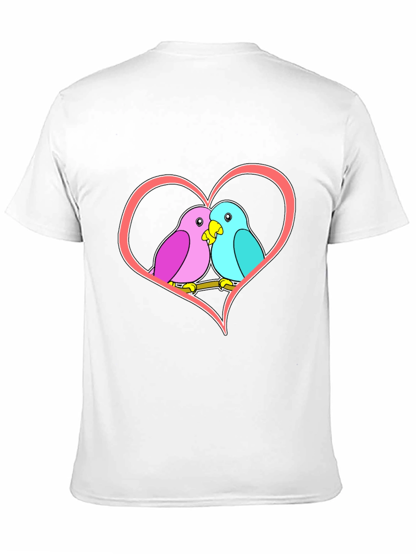 Love Birds Heart Graphic T-Shirt