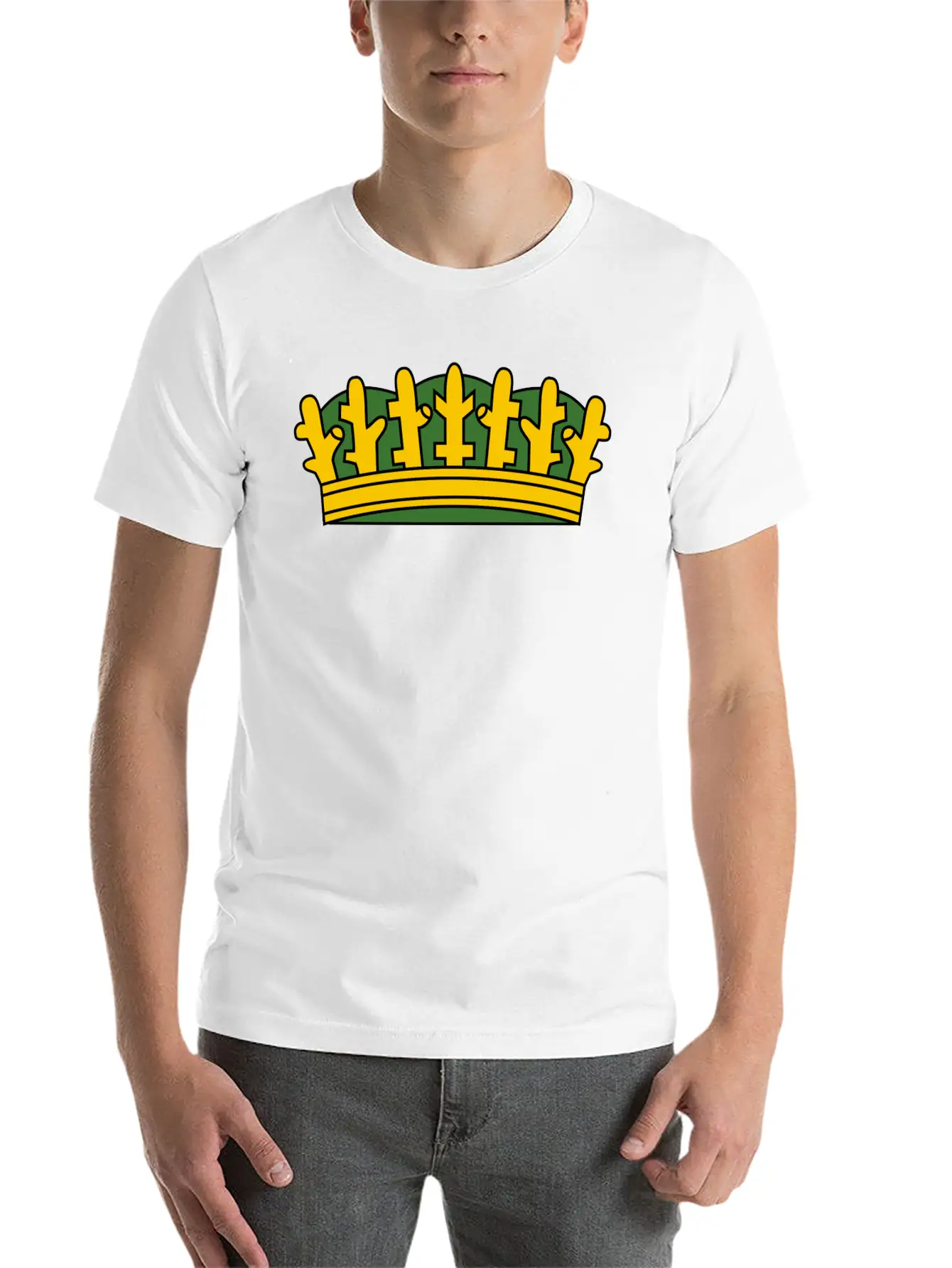 Krone Crown Koenig King Castle Schloss Tower Burg1 Basic Graphic T-Shirt – Daily Comfort In Soft Cotton