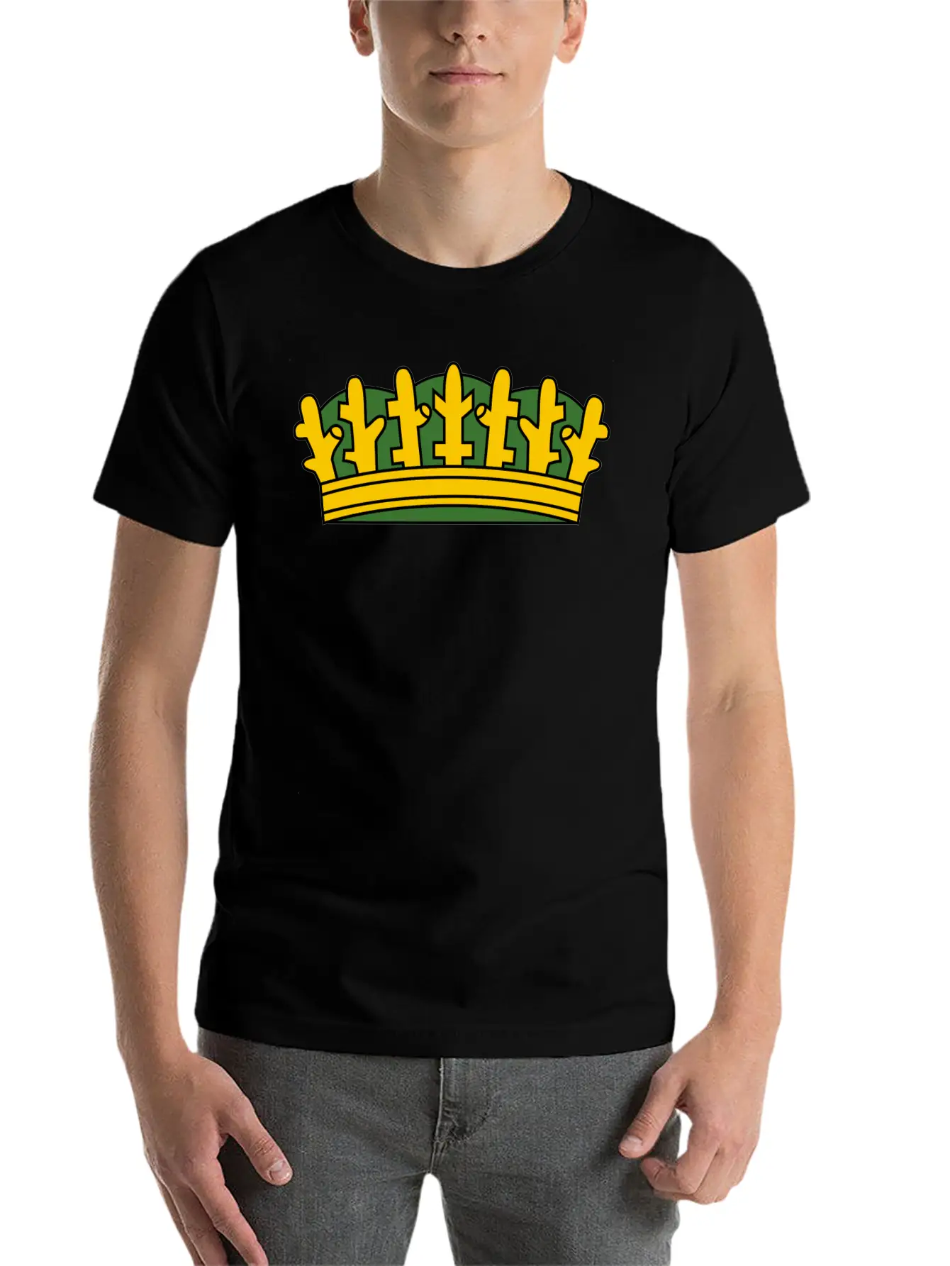 Krone Crown Koenig King Castle Schloss Tower Burg1 Basic Graphic T-Shirt – Daily Comfort In Soft Cotton