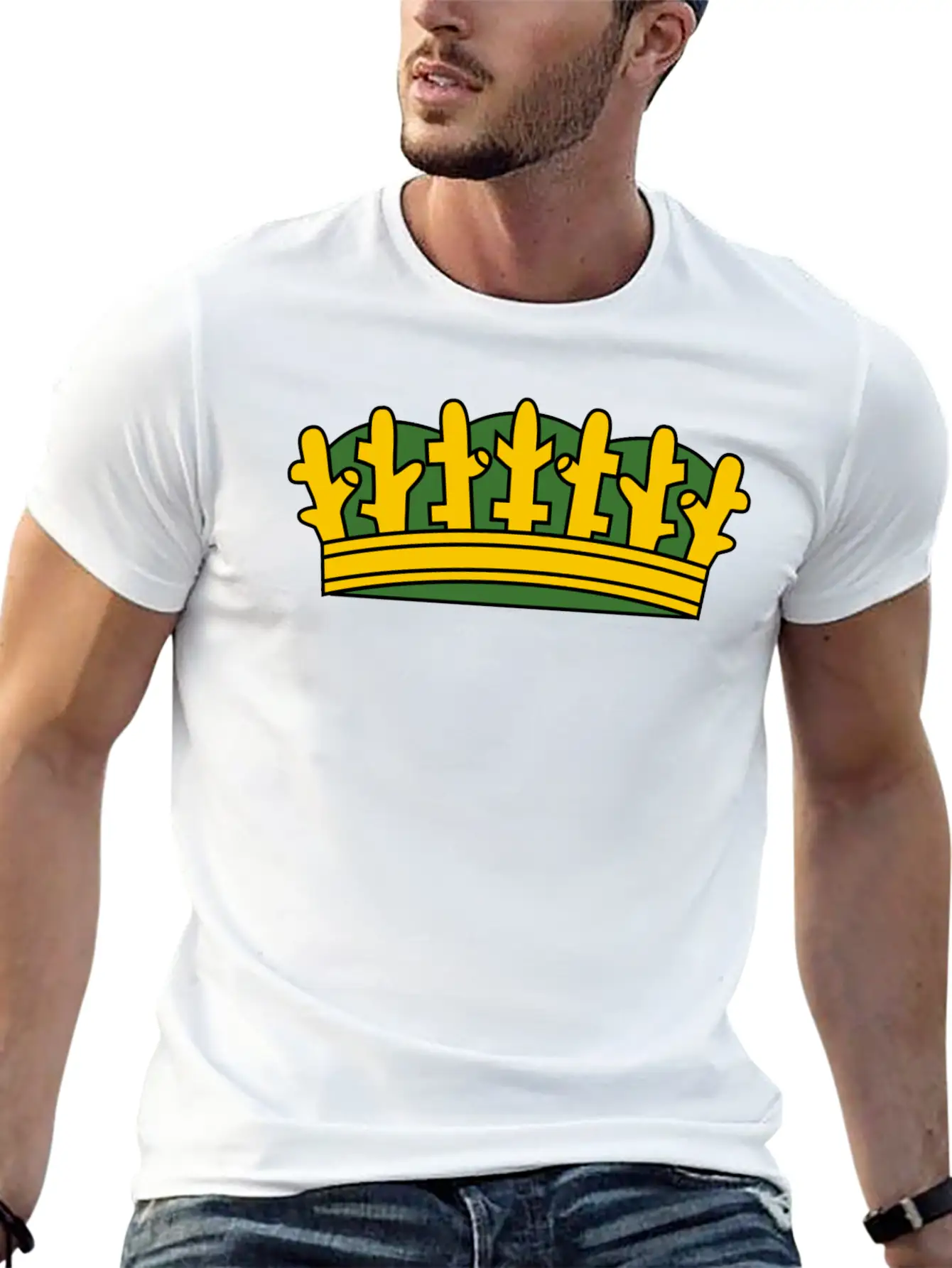 Krone Crown Koenig King Castle Schloss Tower Burg1 Basic Graphic T-Shirt – Daily Comfort In Soft Cotton