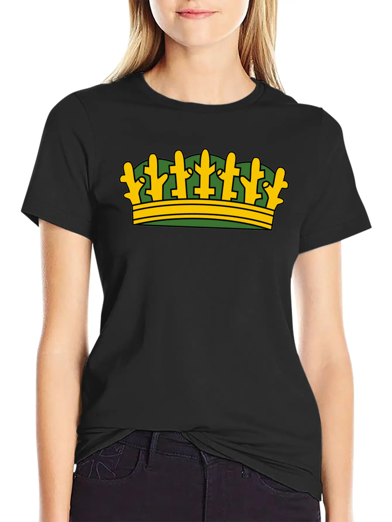 Krone Crown Koenig King Castle Schloss Tower Burg1 Basic Graphic T-Shirt – Daily Comfort In Soft Cotton