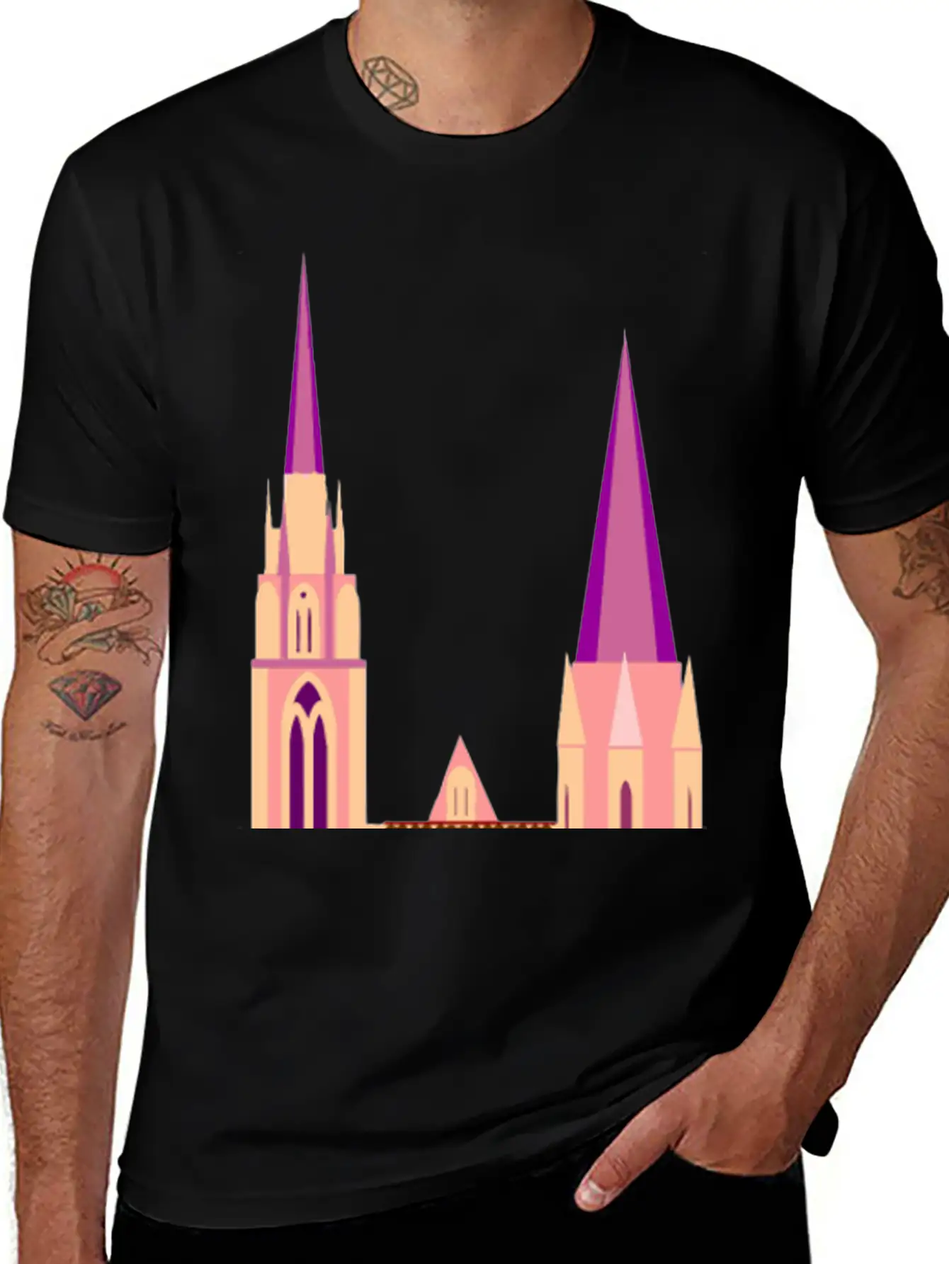 Krone Crown Koenig King Castle Schloss Tower Burg2 Unisex Short Sleeve Soft Cotton T-Shirt – Casual Everyday Wear