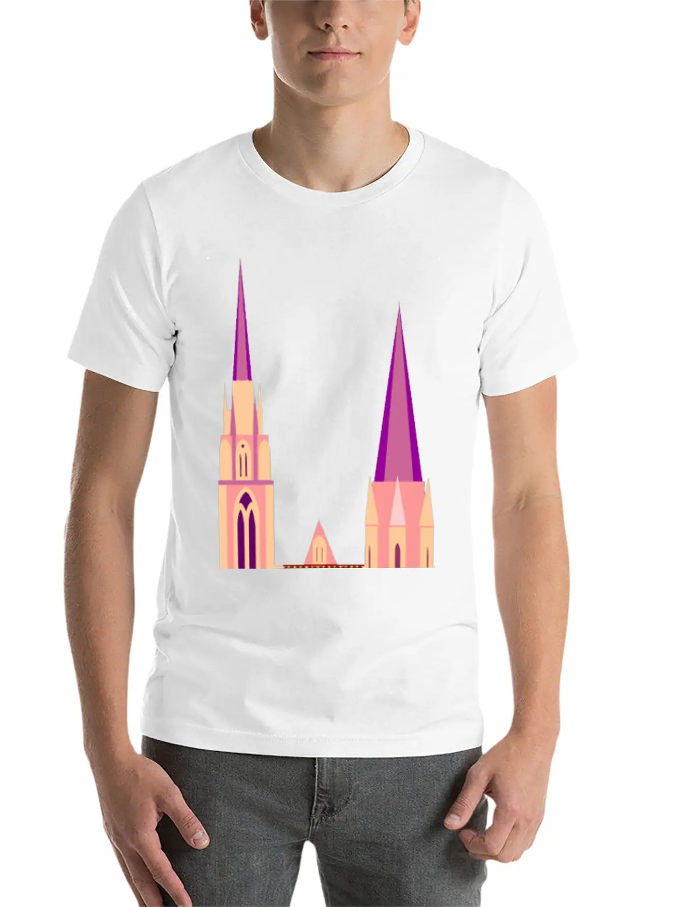 Krone Crown Koenig King Castle Schloss Tower Burg2 Unisex Short Sleeve Soft Cotton T-Shirt – Casual Everyday Wear