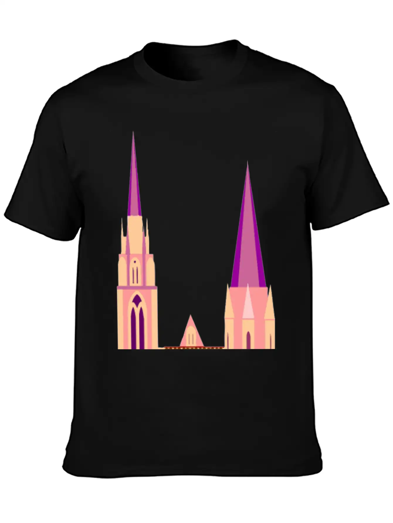 Krone Crown Koenig King Castle Schloss Tower Burg2 Unisex Short Sleeve Soft Cotton T-Shirt – Casual Everyday Wear