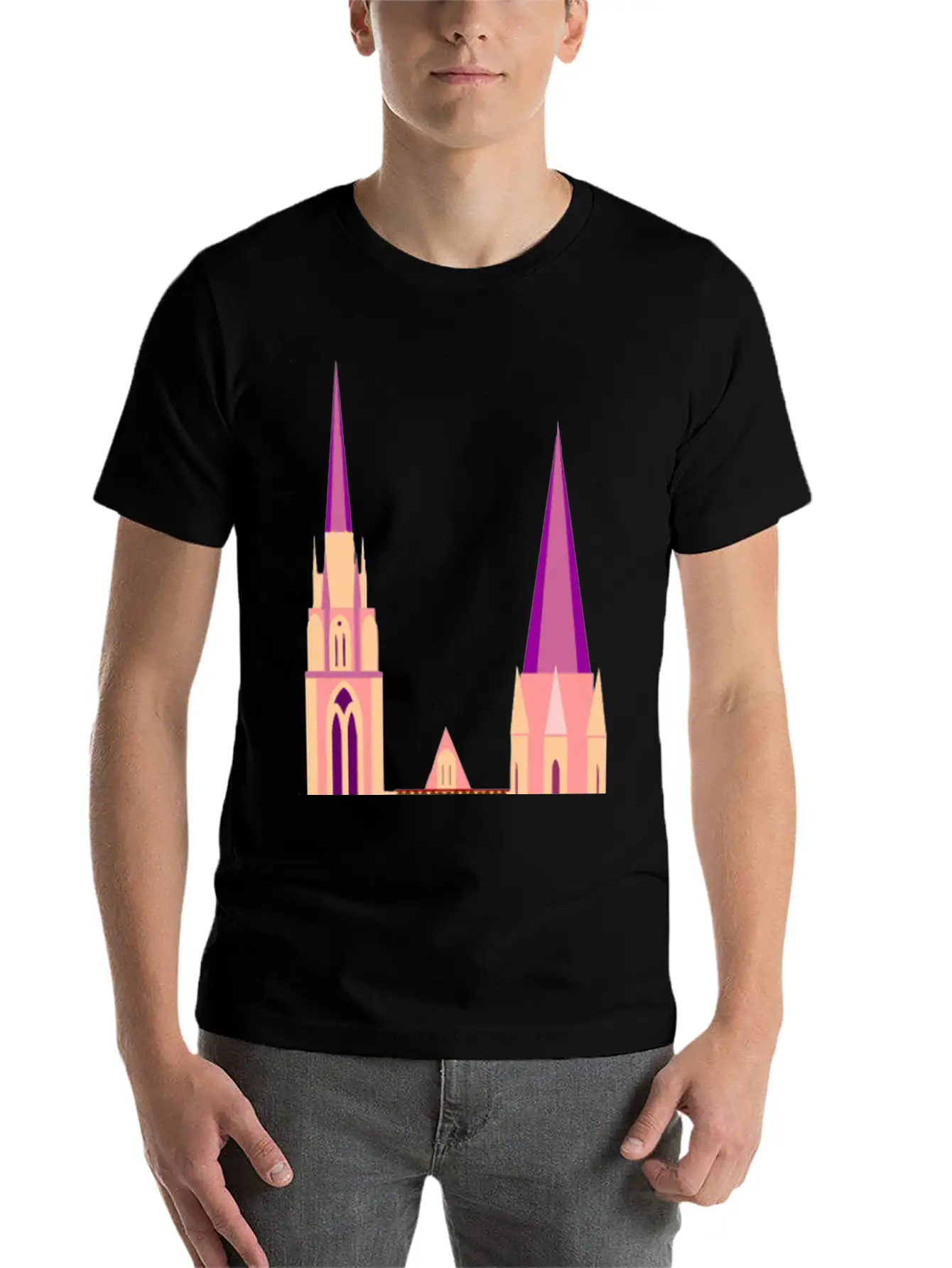 Krone Crown Koenig King Castle Schloss Tower Burg2 Unisex Short Sleeve Soft Cotton T-Shirt – Casual Everyday Wear