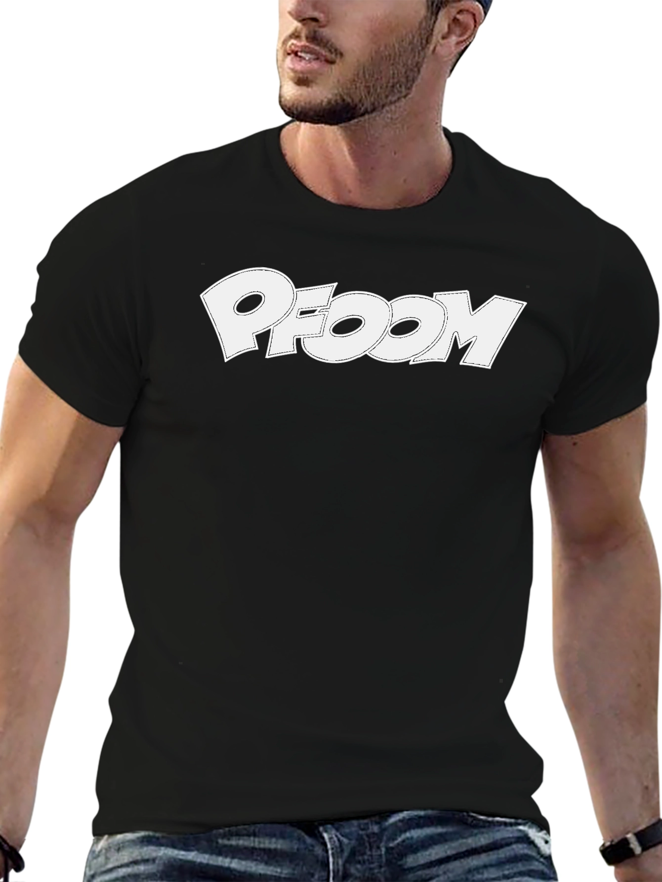 PFOOM Graphic Tee - Black Cotton Blend