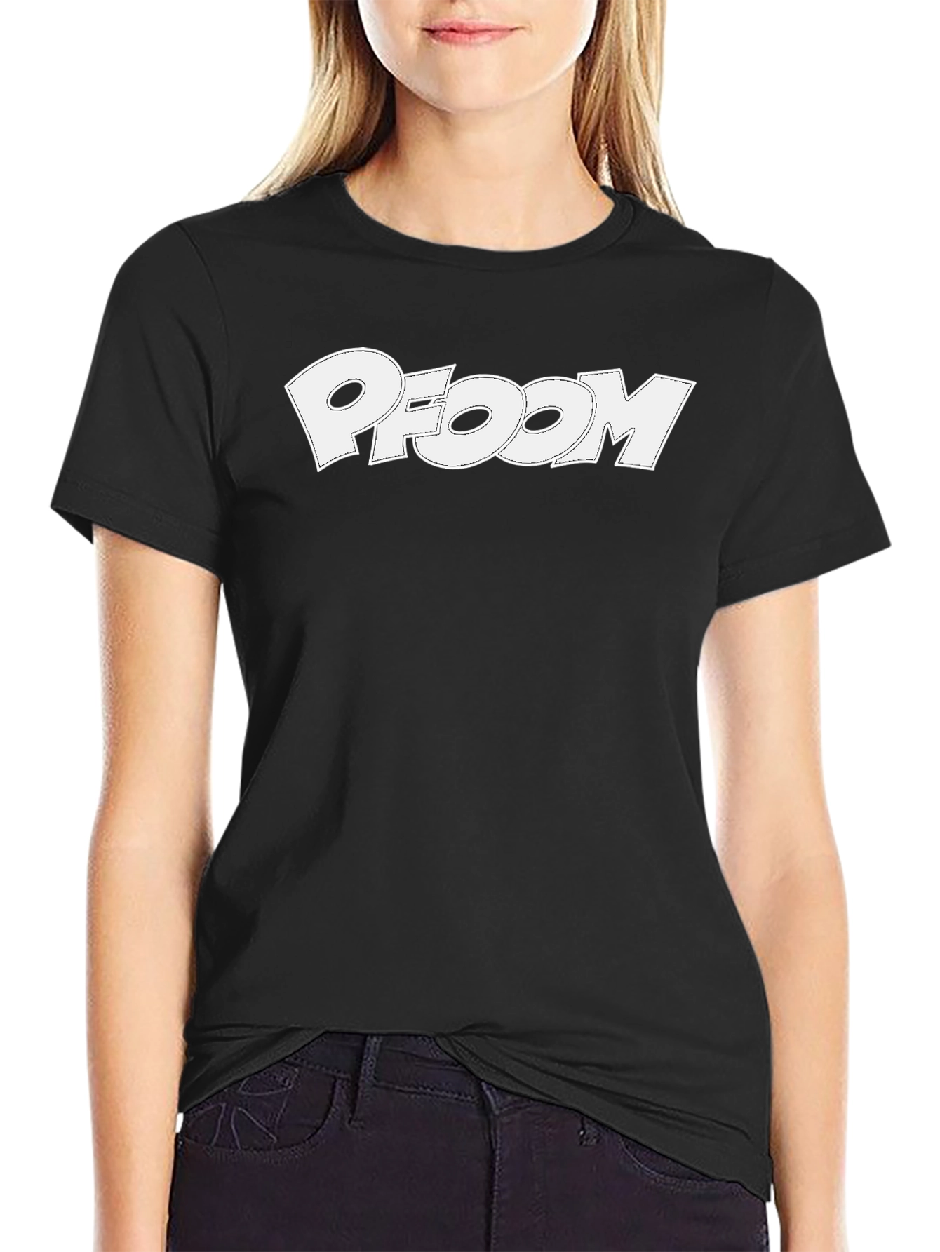 PFOOM Graphic Tee - Black Cotton Blend