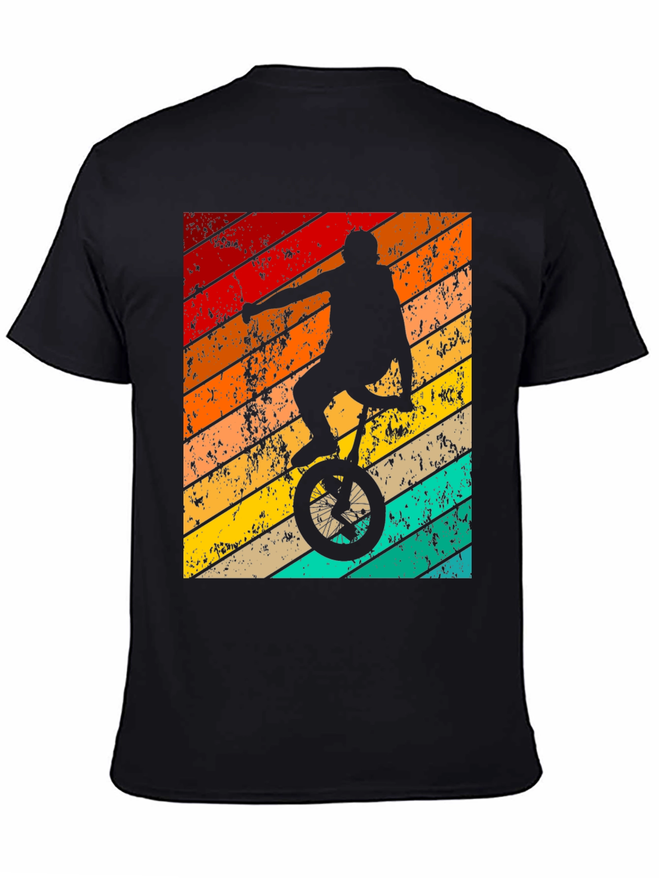 Retro Unicycle Rider Graphic Tee