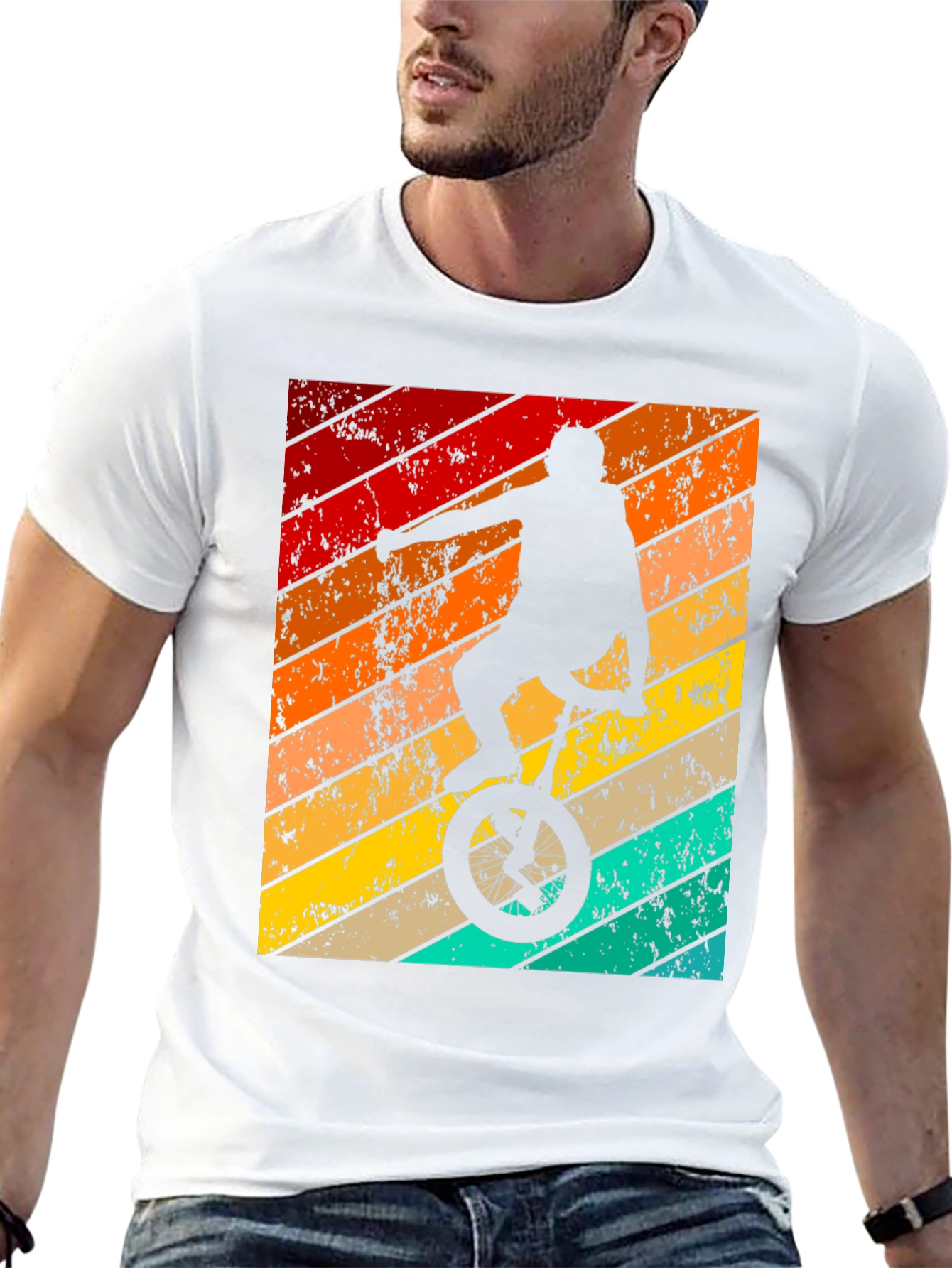 Retro Unicycle Rider Graphic Tee