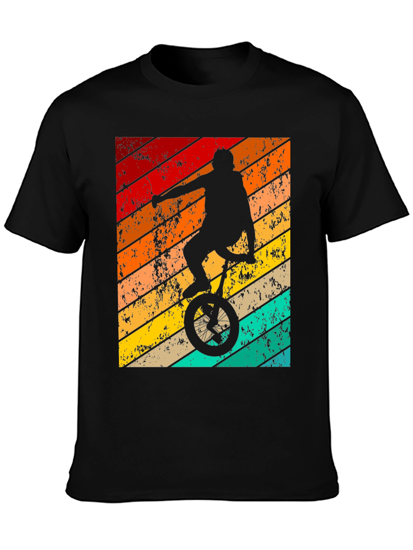 Retro Unicycle Rider Graphic Tee