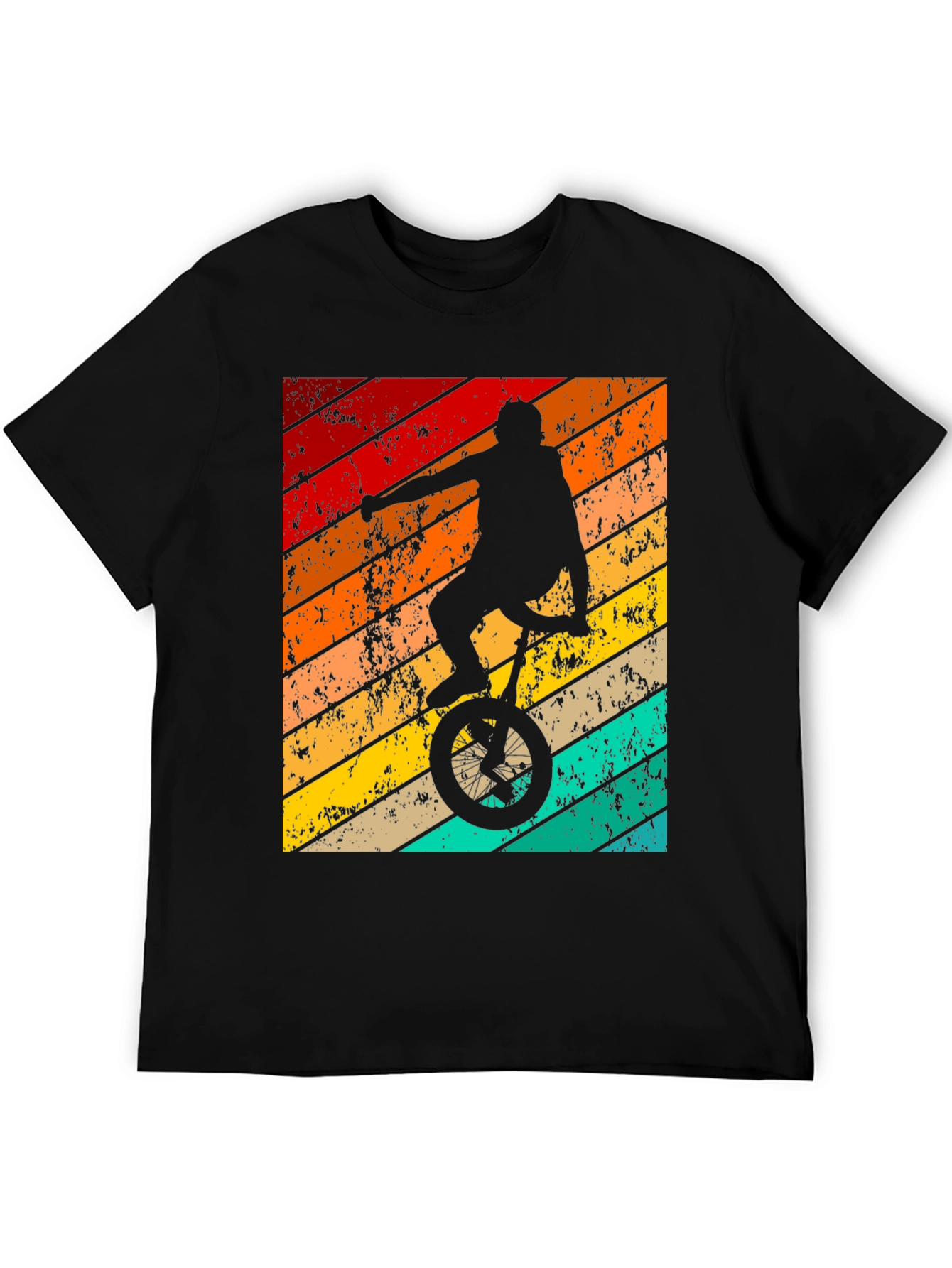 Retro Unicycle Rider Graphic Tee