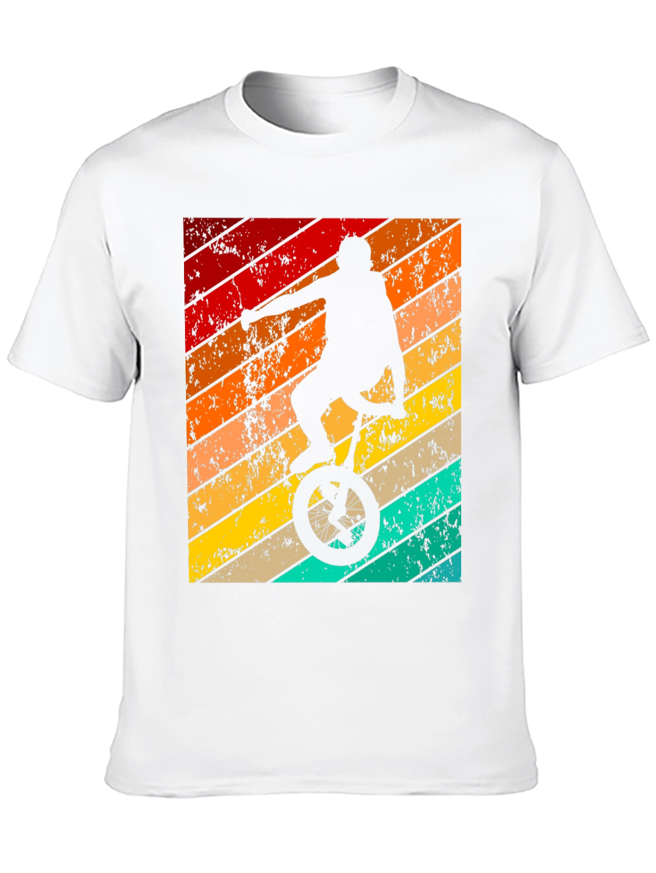 Retro Unicycle Rider Graphic Tee