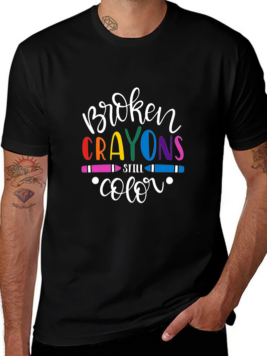Broken Crayons Still Color Graphic Tee