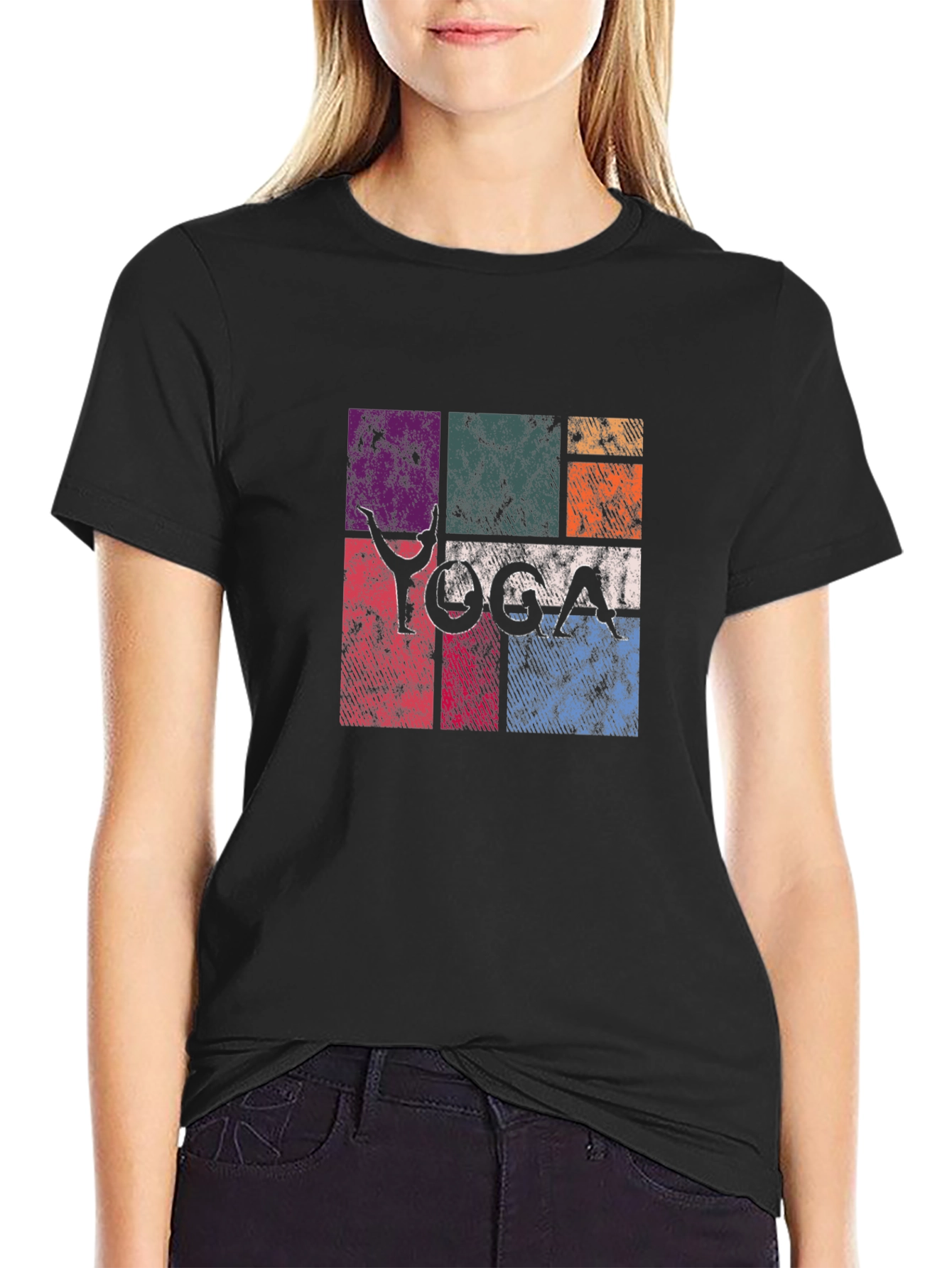 Yoga Pose Graphic Print Tee