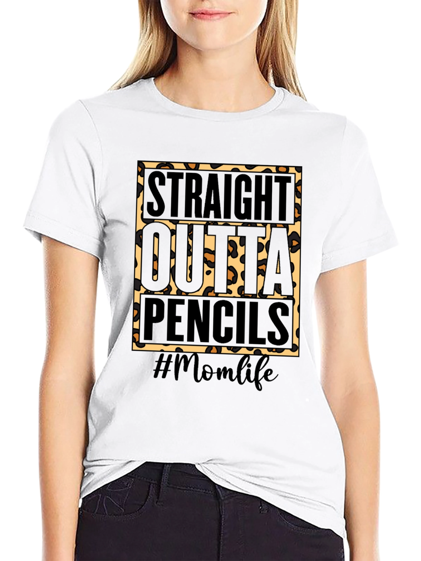Straight Outta Pencils #Momlife T-Shirt
