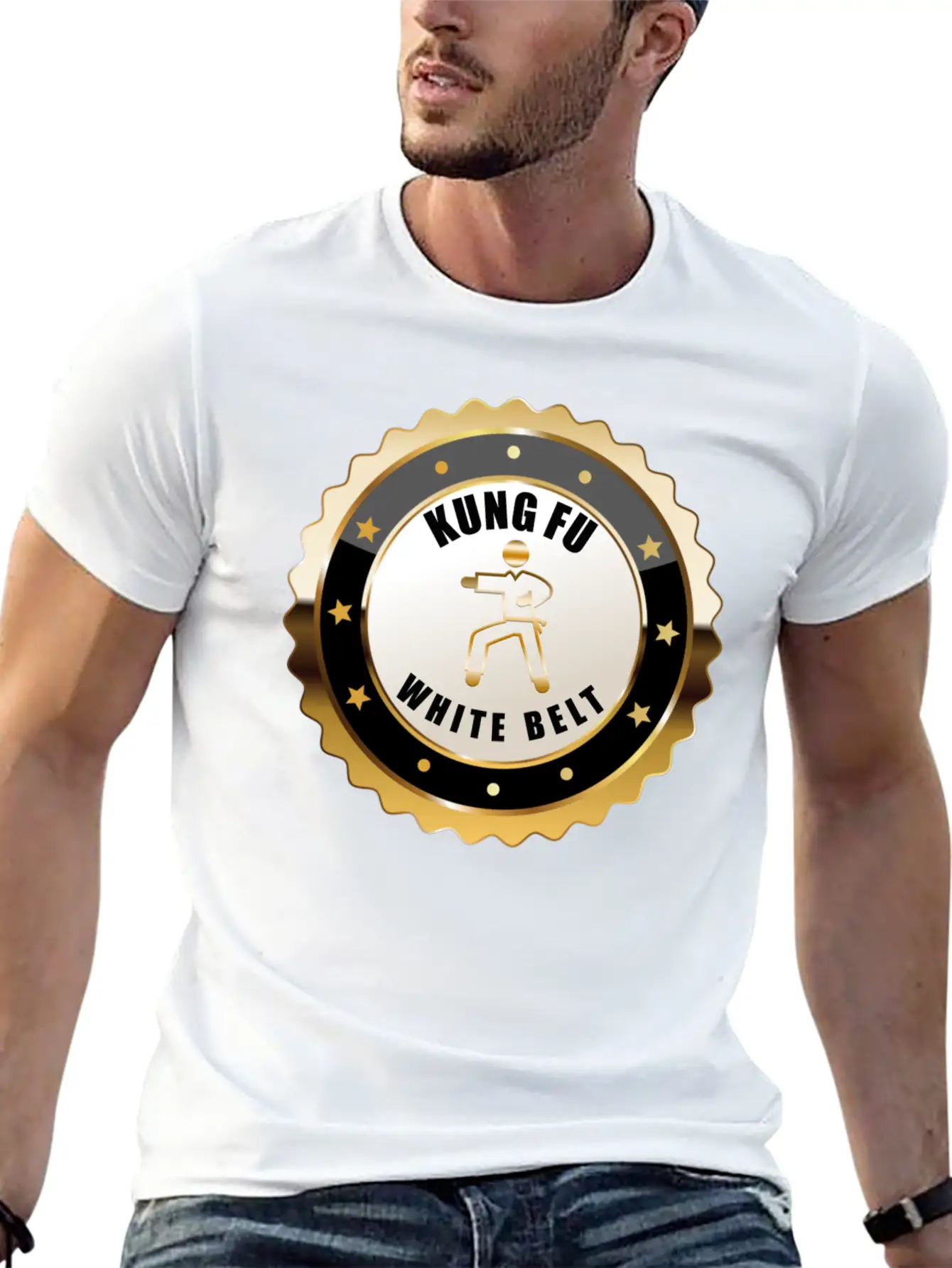 Kung Fu White Belt Achievement Martial Arts Award Basic Graphic T-Shirt – Daily Comfort In Soft Cotton