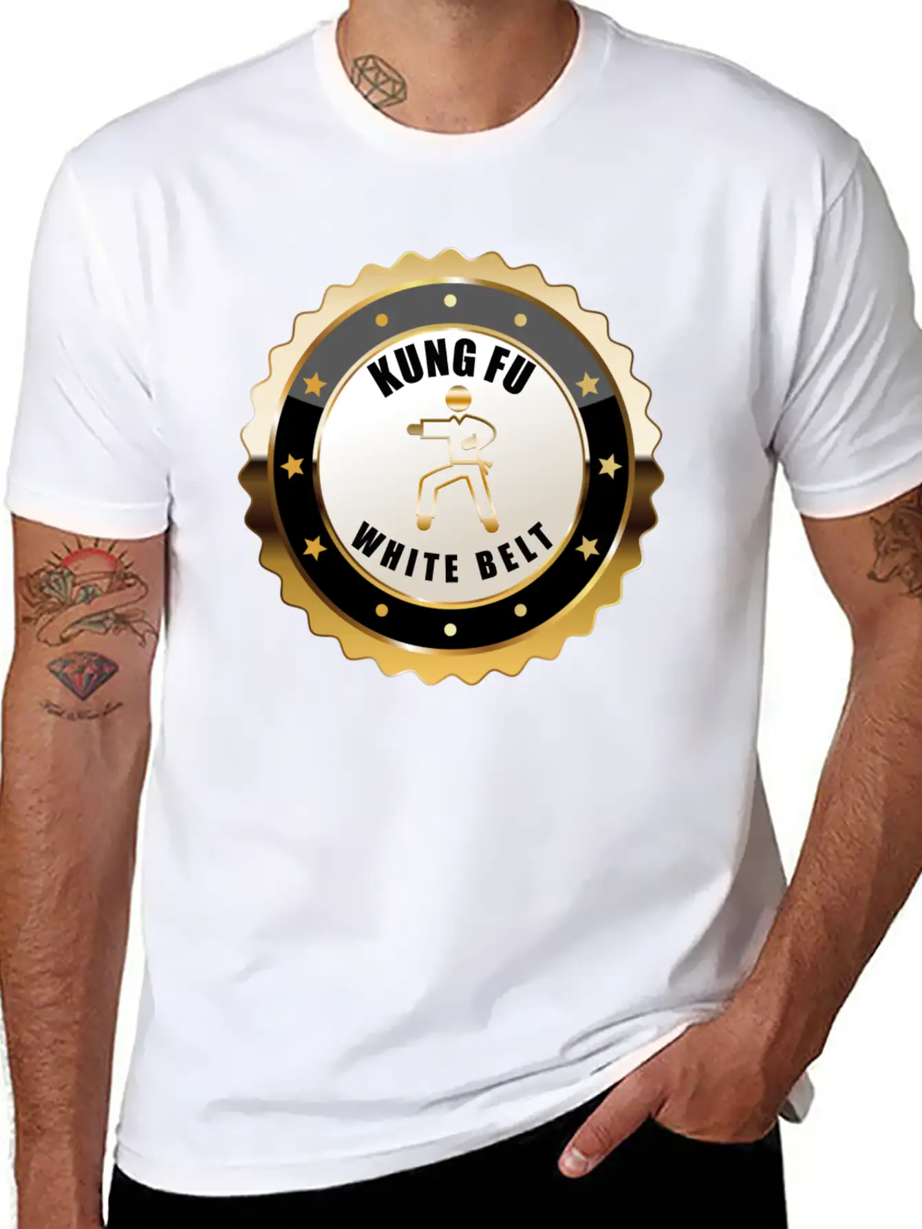 Kung Fu White Belt Achievement Martial Arts Award Basic Graphic T-Shirt – Daily Comfort In Soft Cotton