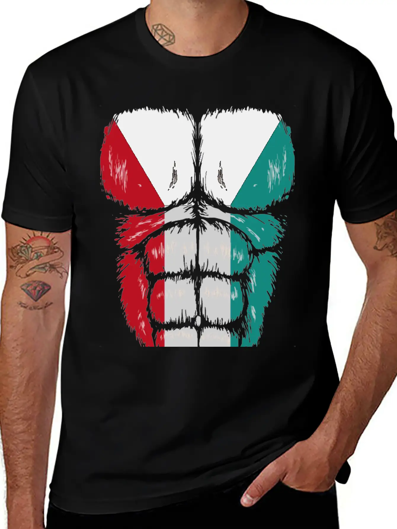 Kuwait Flag Hulk Muscles Stylish Everyday T-Shirt – Unisex Basic Cotton Tee