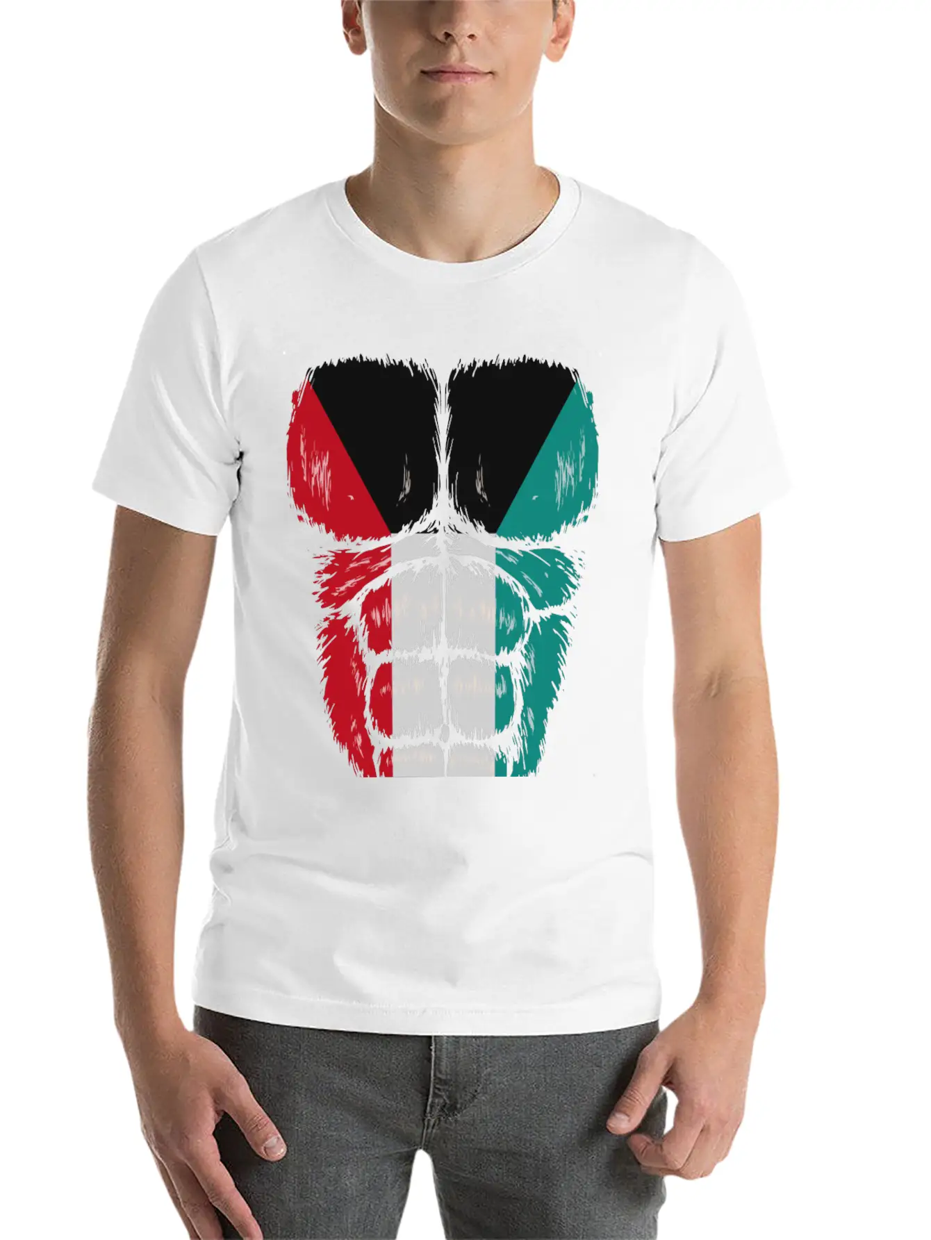 Kuwait Flag Hulk Muscles Stylish Everyday T-Shirt – Unisex Basic Cotton Tee