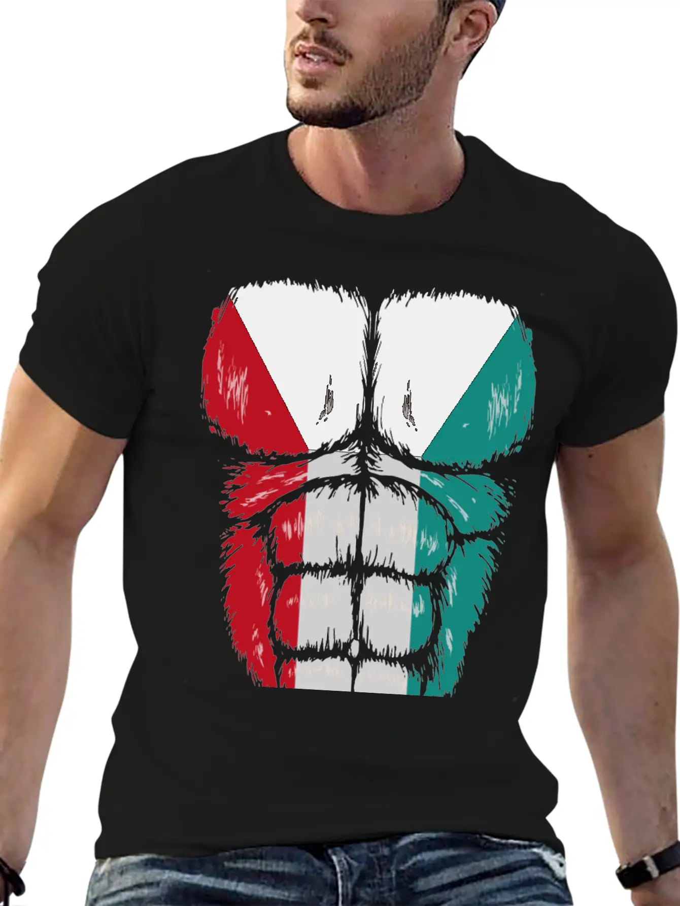Kuwait Flag Hulk Muscles Stylish Everyday T-Shirt – Unisex Basic Cotton Tee