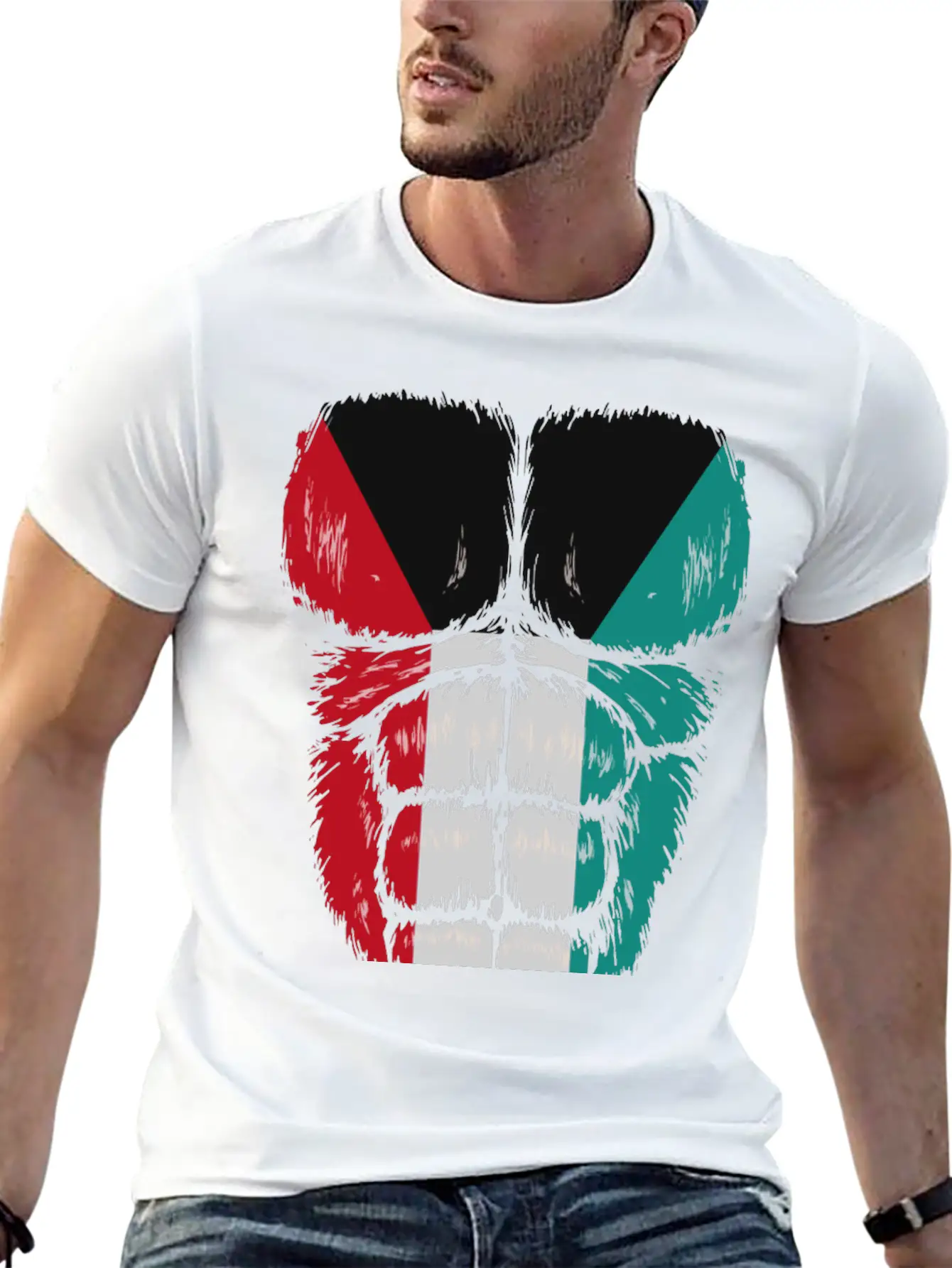 Kuwait Flag Hulk Muscles Stylish Everyday T-Shirt – Unisex Basic Cotton Tee