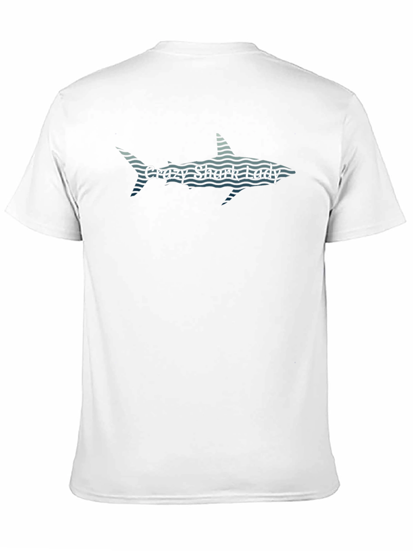 Crazy Shark Lady Black T-Shirt