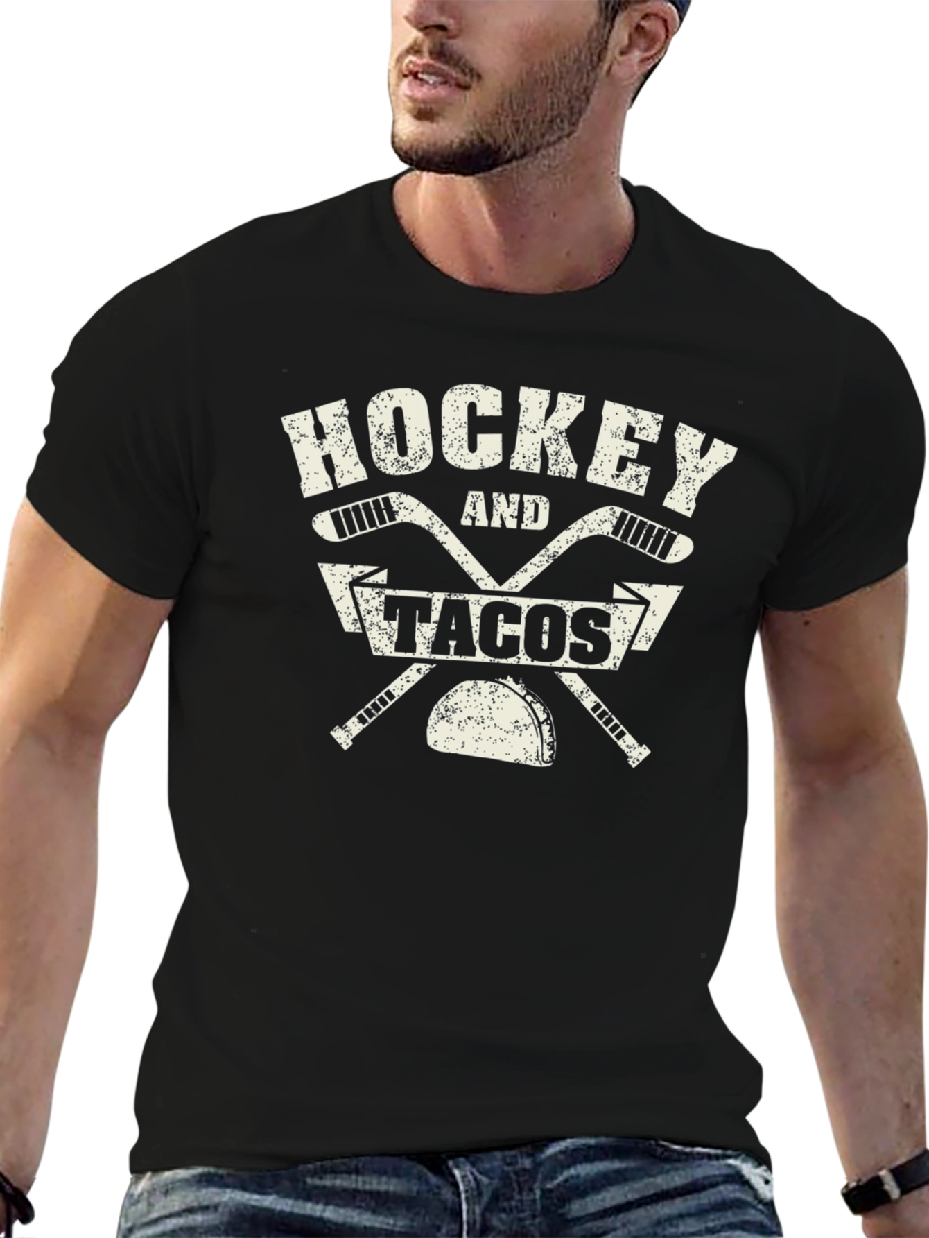 Hockey and Tacos Graphic T-Shirt
