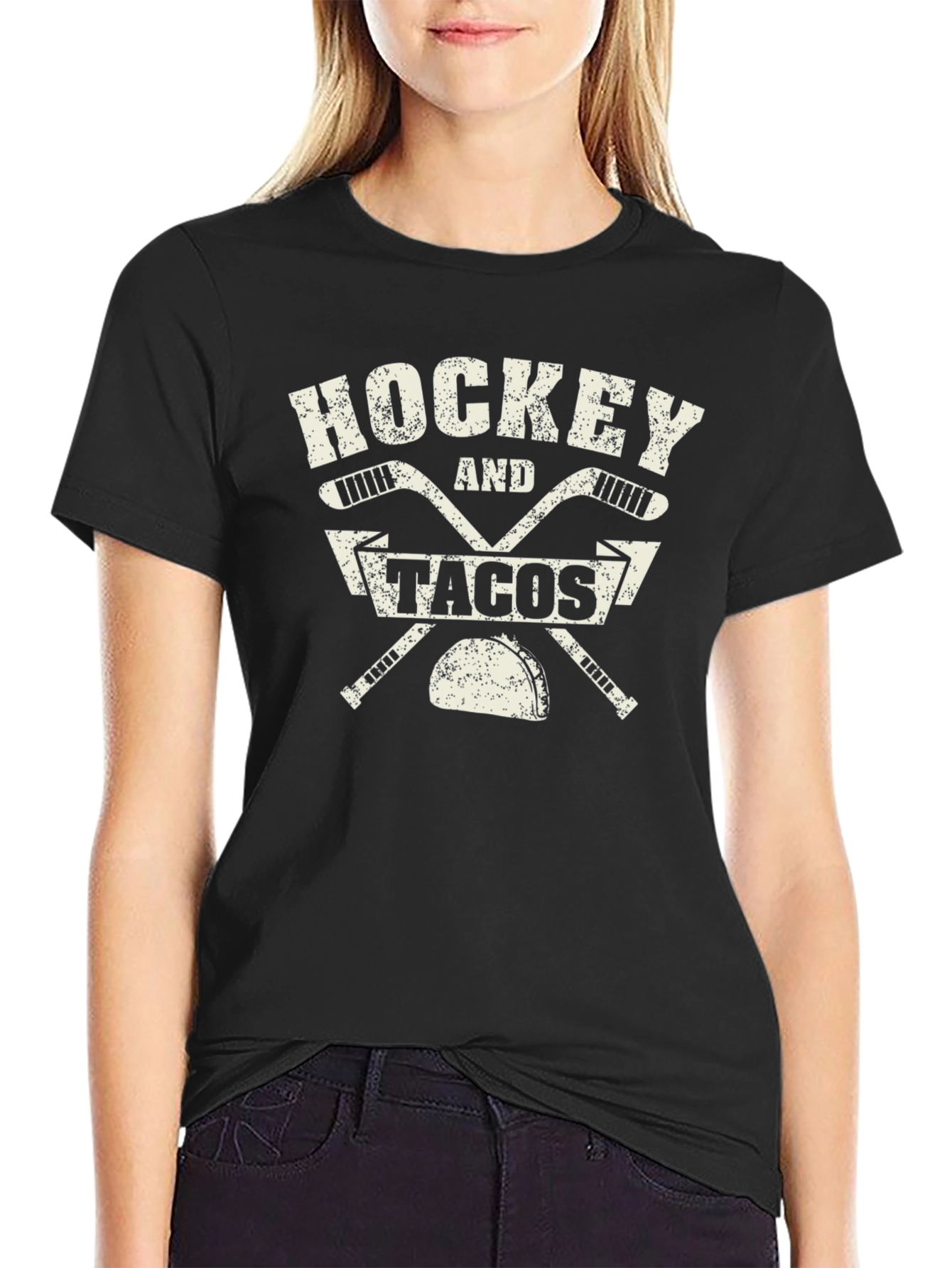 Hockey and Tacos Graphic T-Shirt