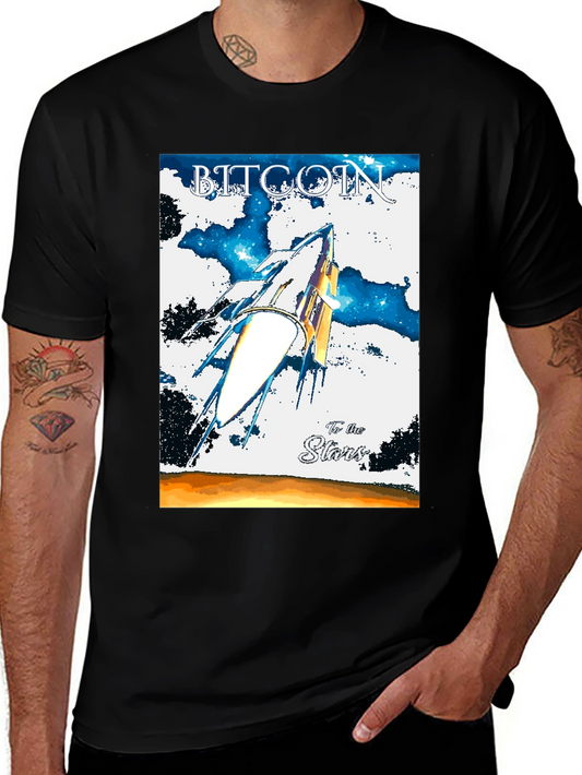 Bitcoin To the Stars Graphic T-Shirt