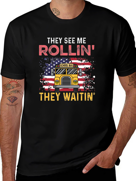 They See Me Rollin T-Shirt School Bus