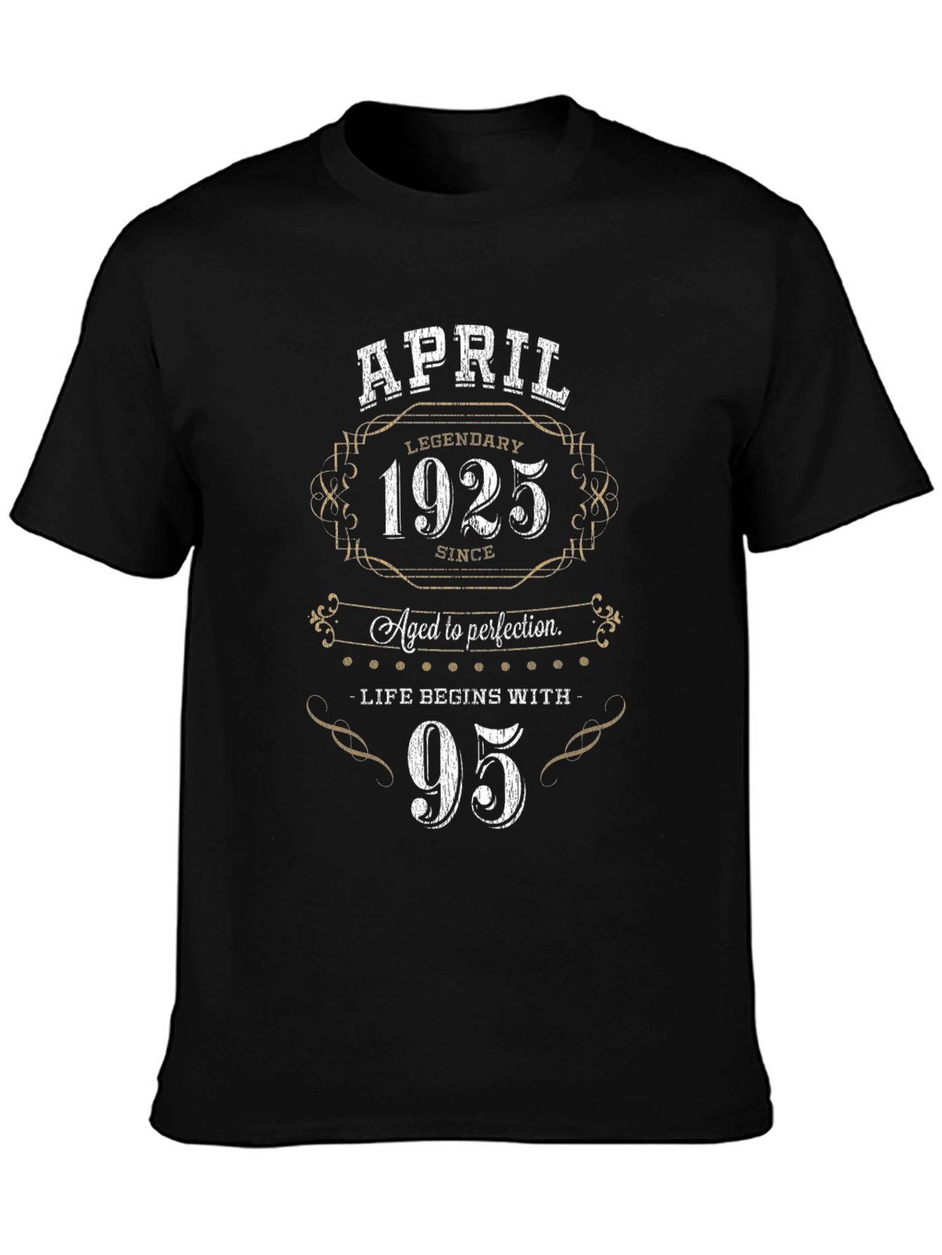 April 1925 Aged to Perfection 95th Birthday T-Shirt