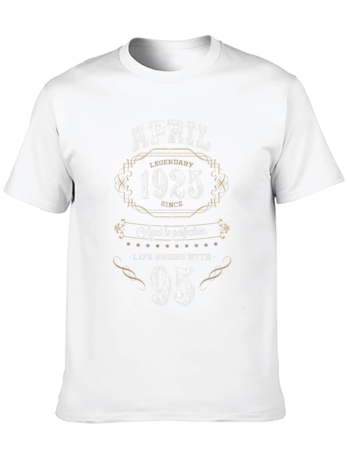 April 1925 Aged to Perfection 95th Birthday T-Shirt