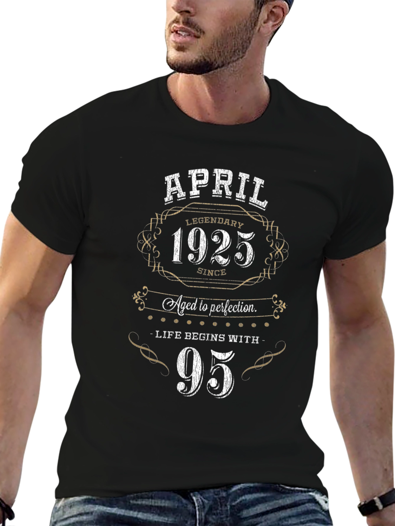 April 1925 Aged to Perfection 95th Birthday T-Shirt