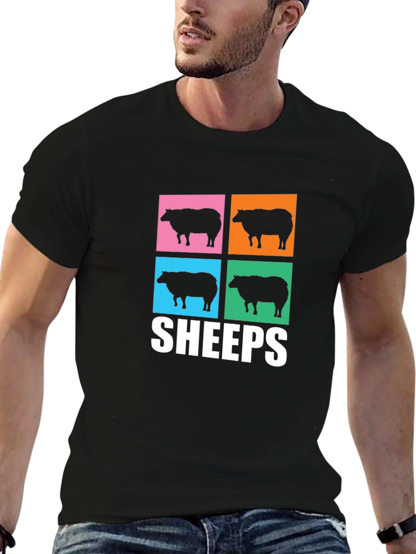 Pop Art Sheeps T-Shirt - Unique Graphic Tee