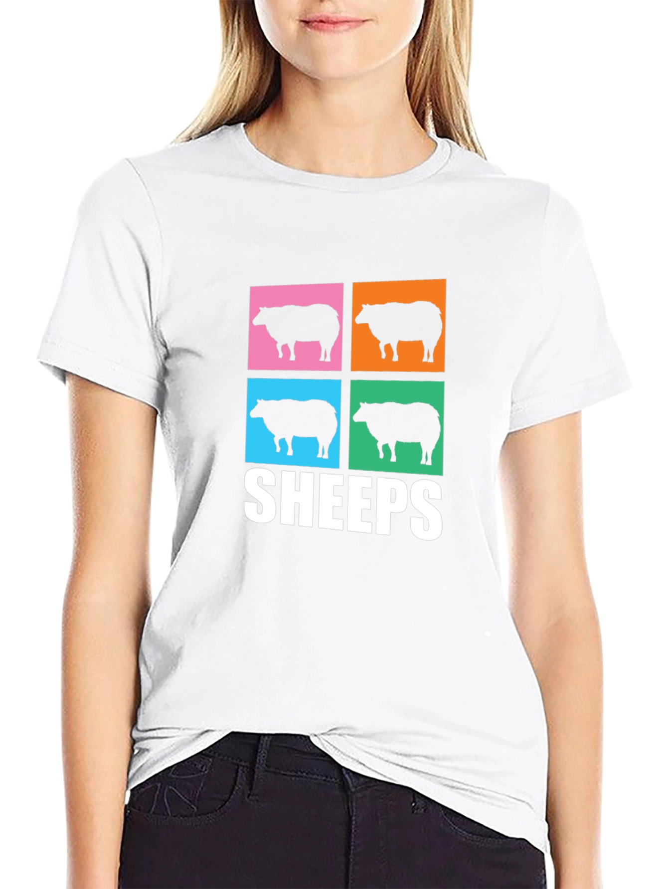 Pop Art Sheeps T-Shirt - Unique Graphic Tee