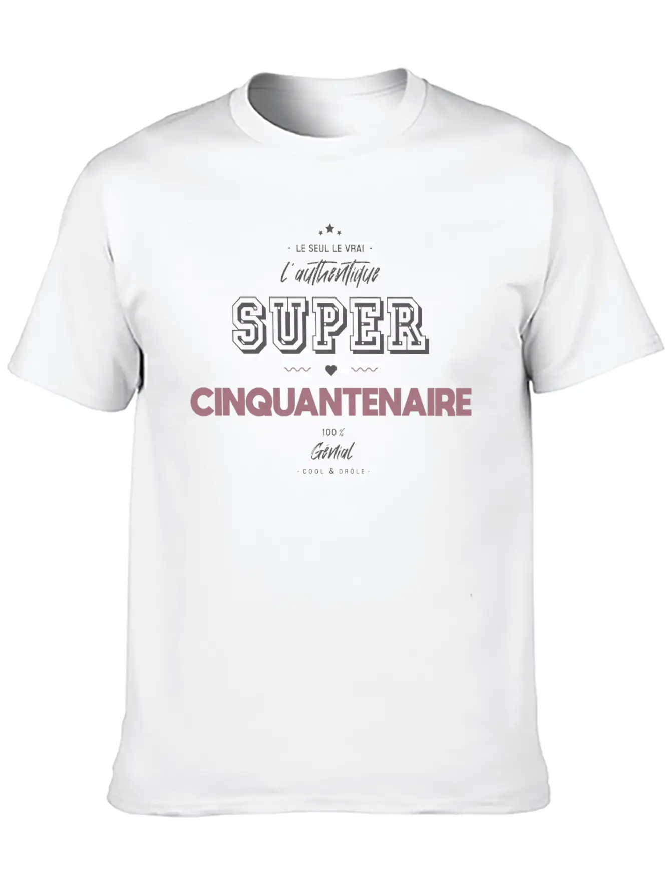 L Authentique Super Cinquantenaire Comfortable Minimalist Graphic Tee – Summer Style Essential