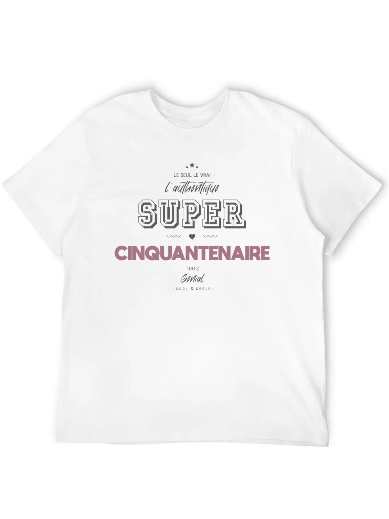 L Authentique Super Cinquantenaire Comfortable Minimalist Graphic Tee – Summer Style Essential