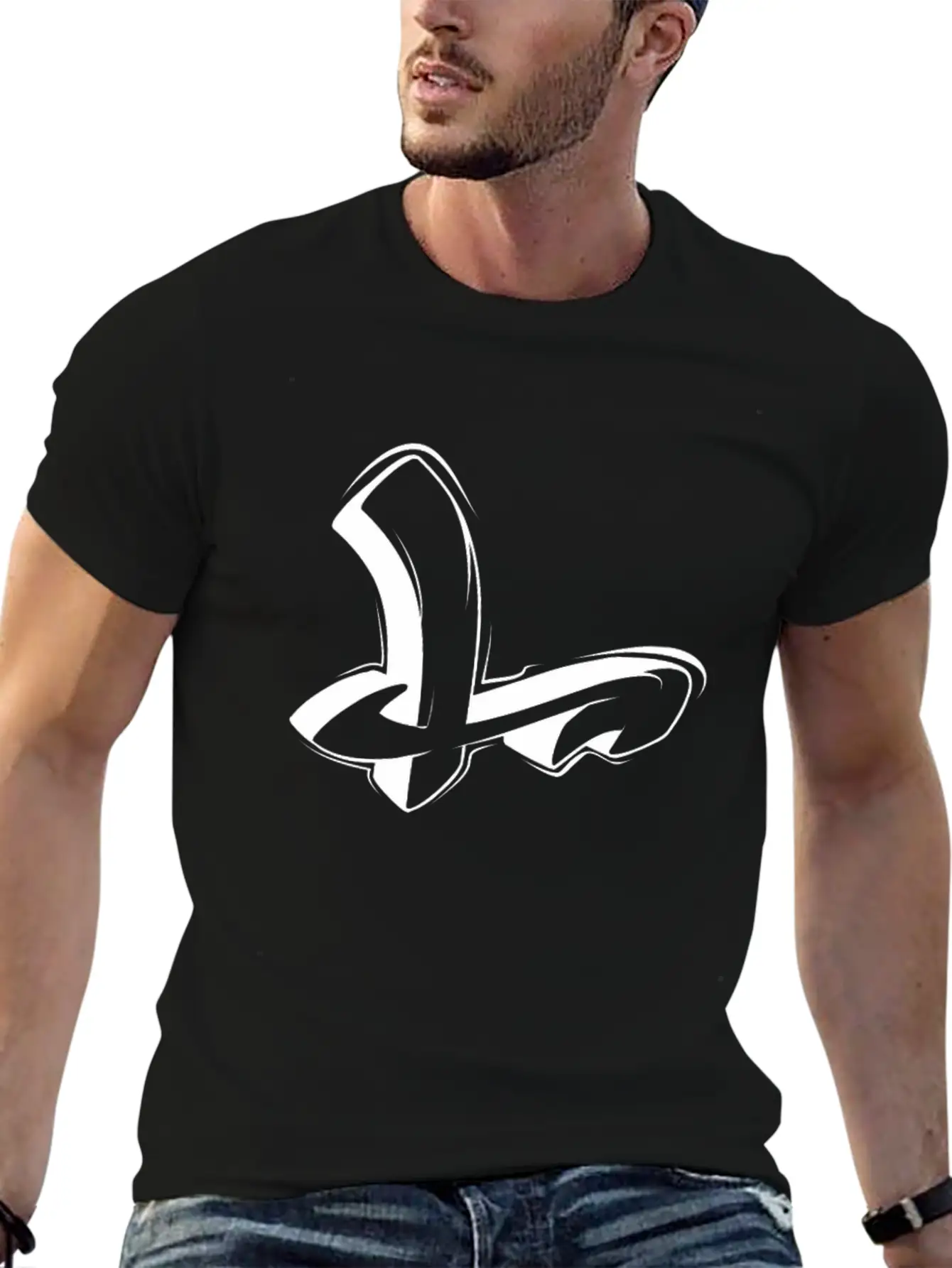 L Graffiti Letters Initial Alphabet Gift Unisex Casual T-Shirt – Clean Design For Daily Comfort