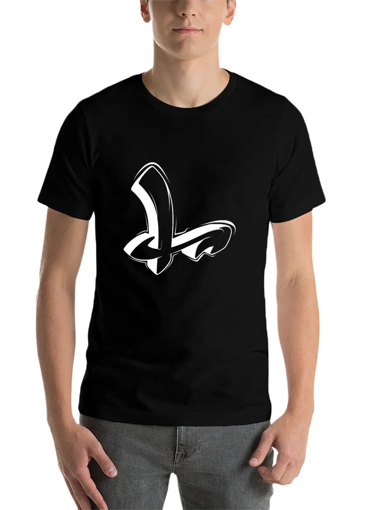 L Graffiti Letters Initial Alphabet Gift Unisex Casual T-Shirt – Clean Design For Daily Comfort