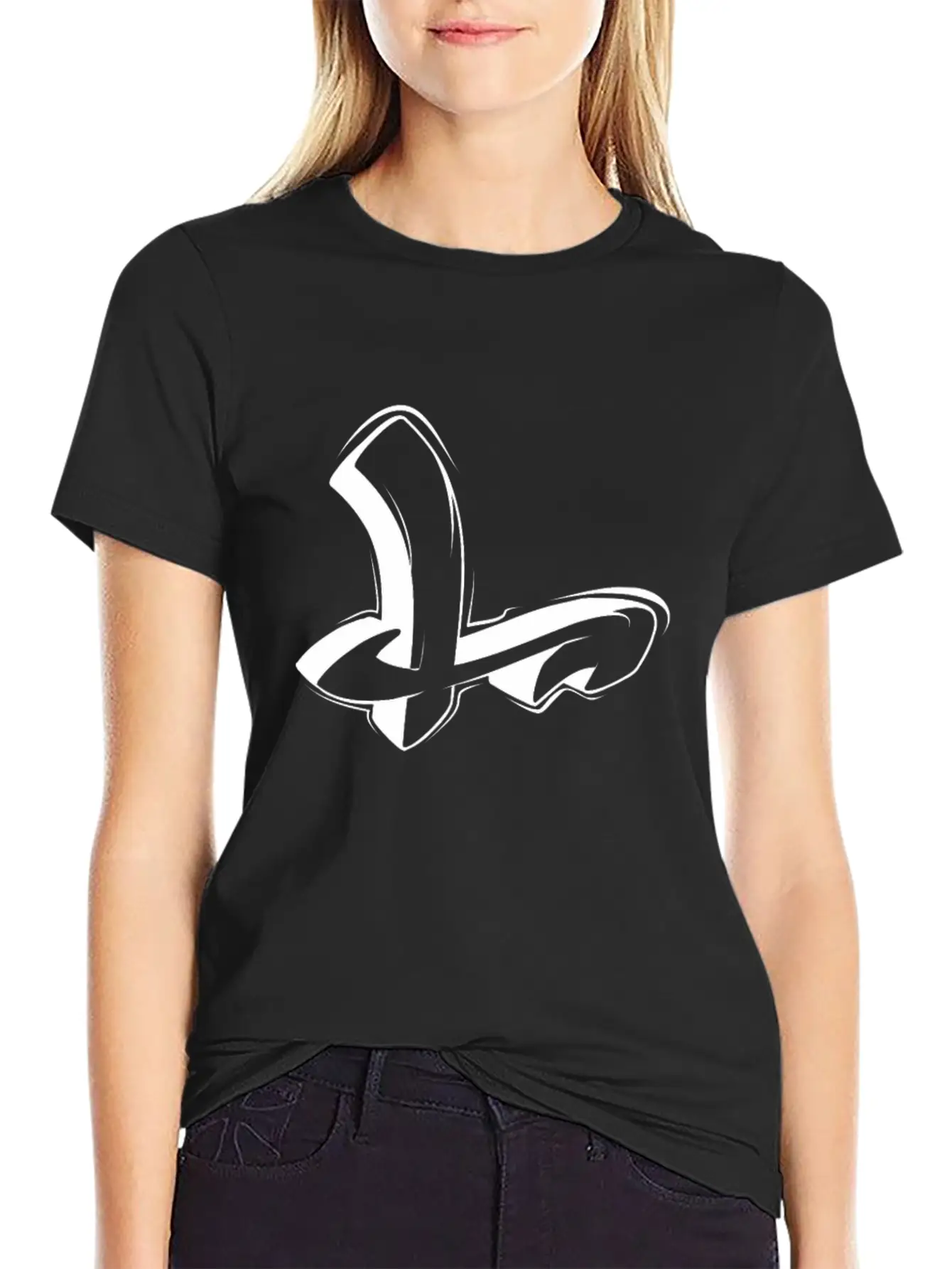 L Graffiti Letters Initial Alphabet Gift Unisex Casual T-Shirt – Clean Design For Daily Comfort