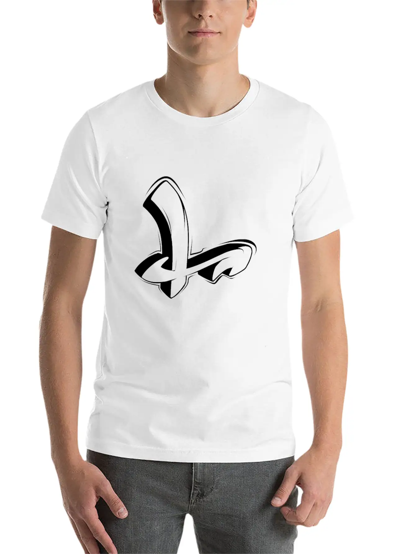 L Graffiti Letters Initial Alphabet Gift Unisex Casual T-Shirt – Clean Design For Daily Comfort