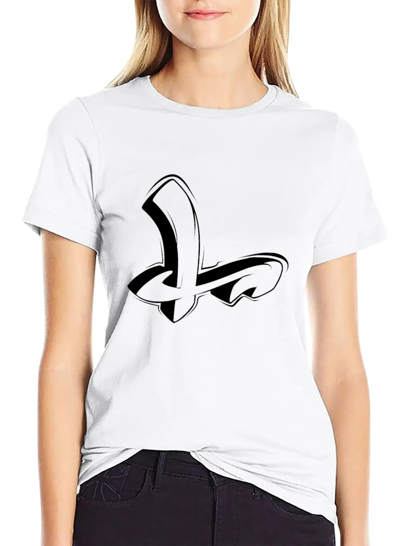 L Graffiti Letters Initial Alphabet Gift Unisex Casual T-Shirt – Clean Design For Daily Comfort