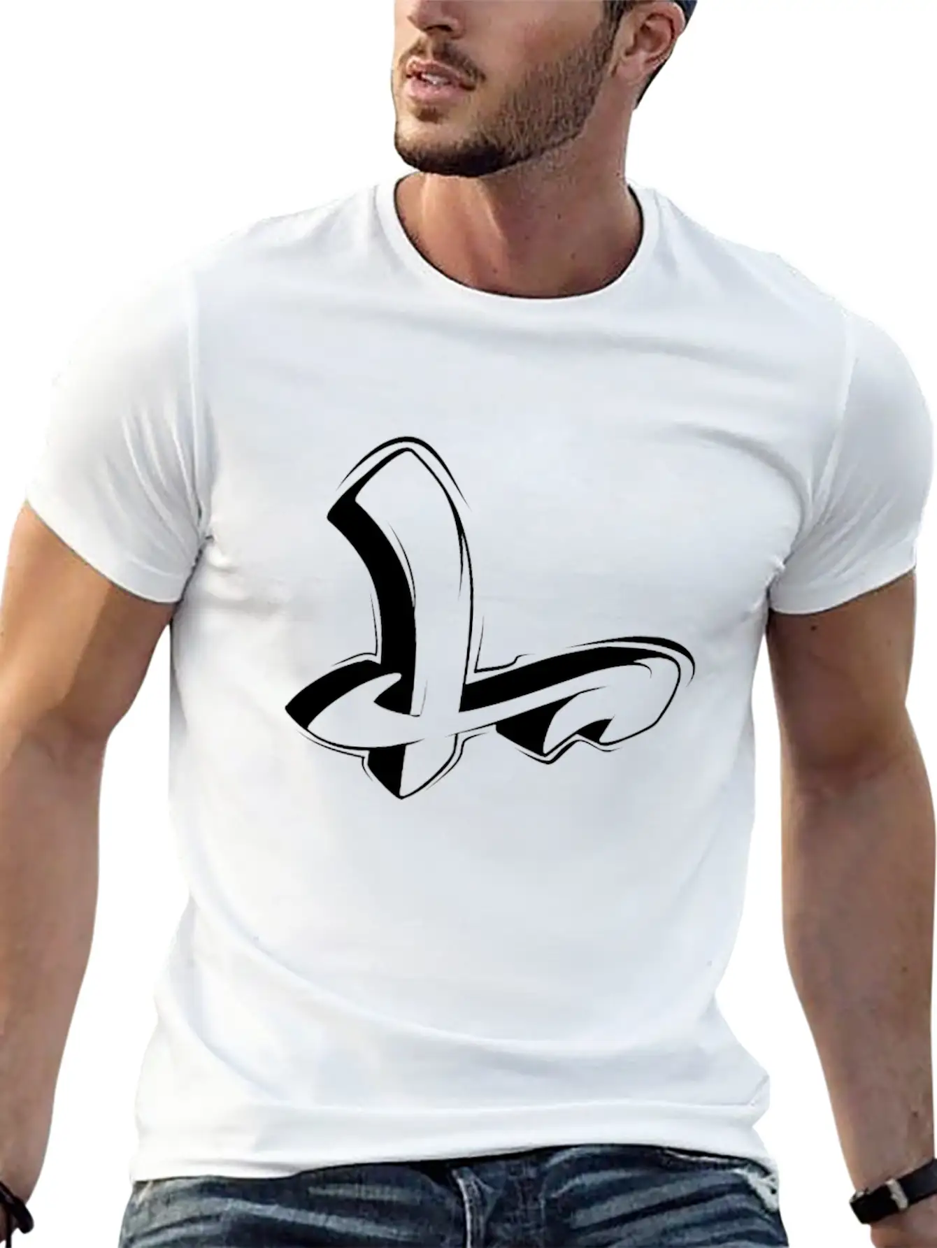 L Graffiti Letters Initial Alphabet Gift Unisex Casual T-Shirt – Clean Design For Daily Comfort