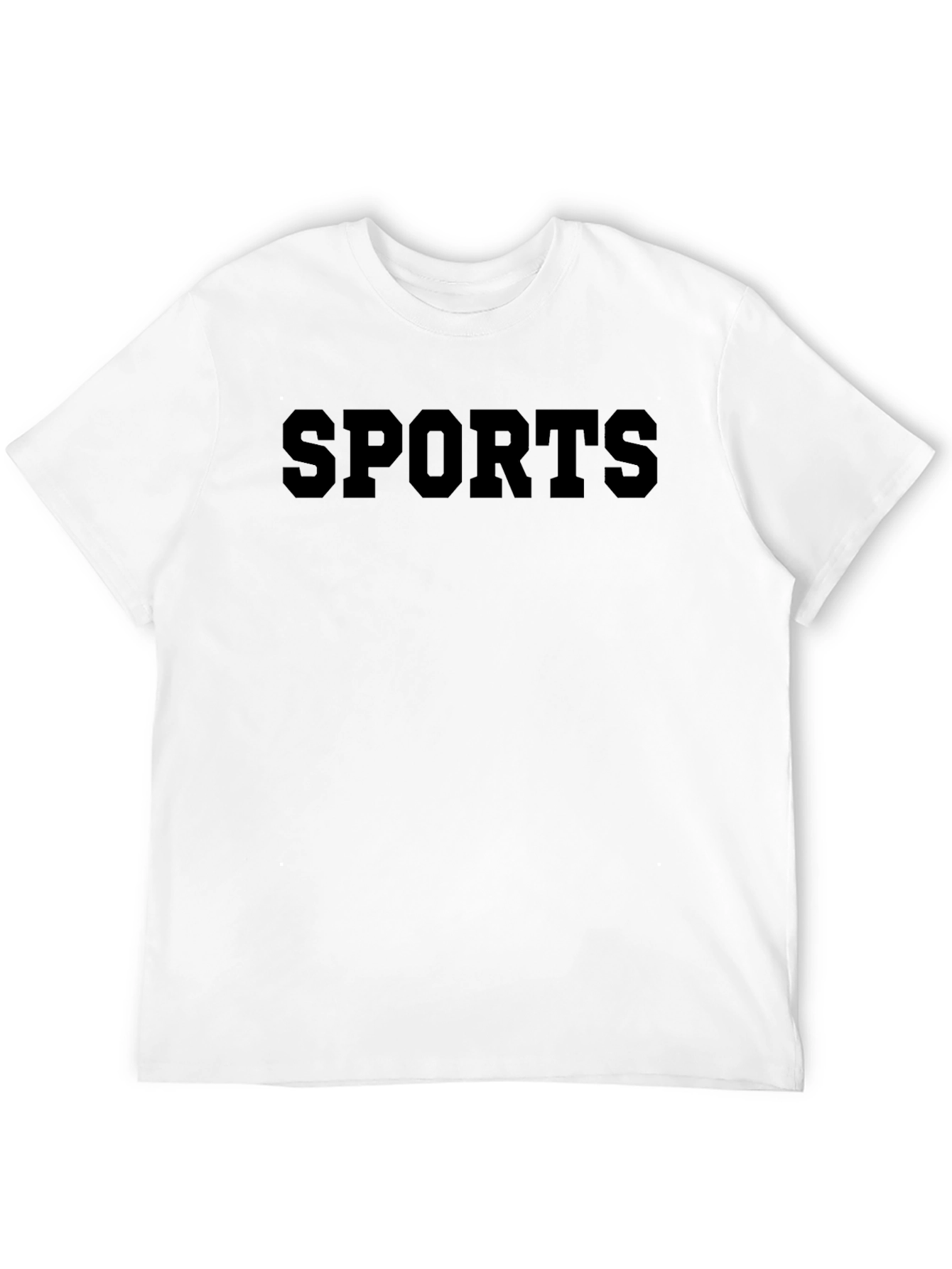 SPORTS Graphic T-Shirt - Black Crew Neck Tee