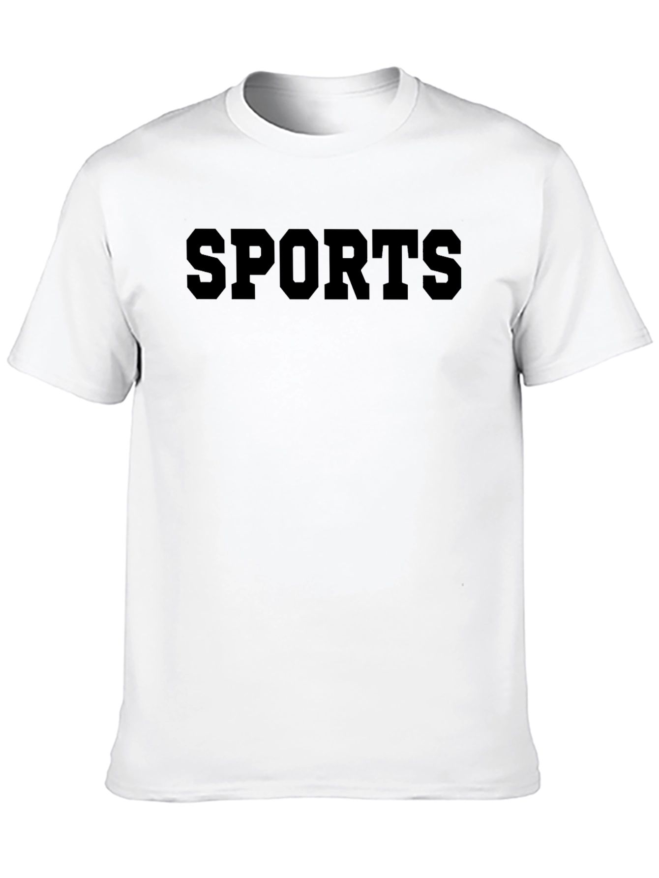 SPORTS Graphic T-Shirt - Black Crew Neck Tee