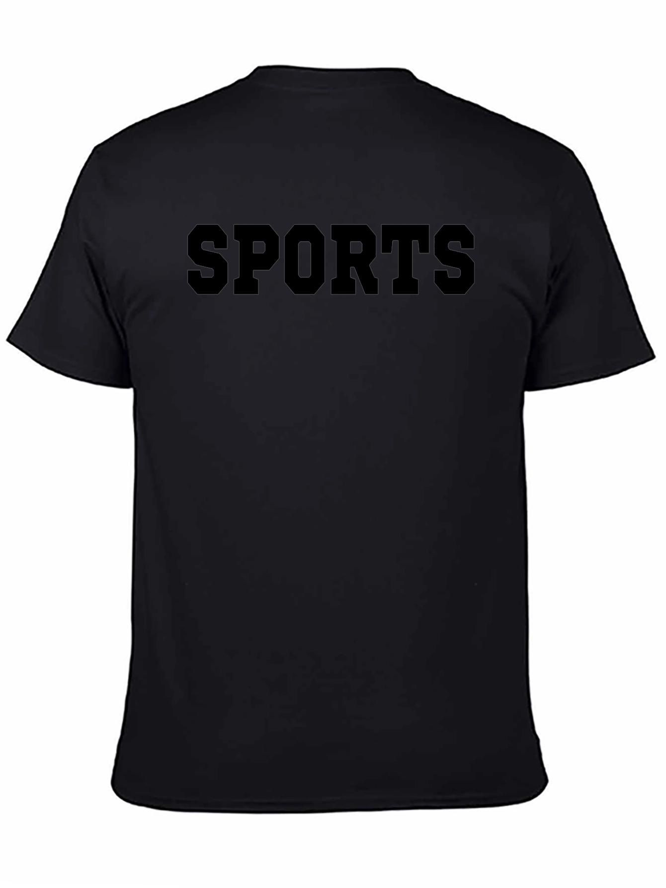 SPORTS Graphic T-Shirt - Black Crew Neck Tee